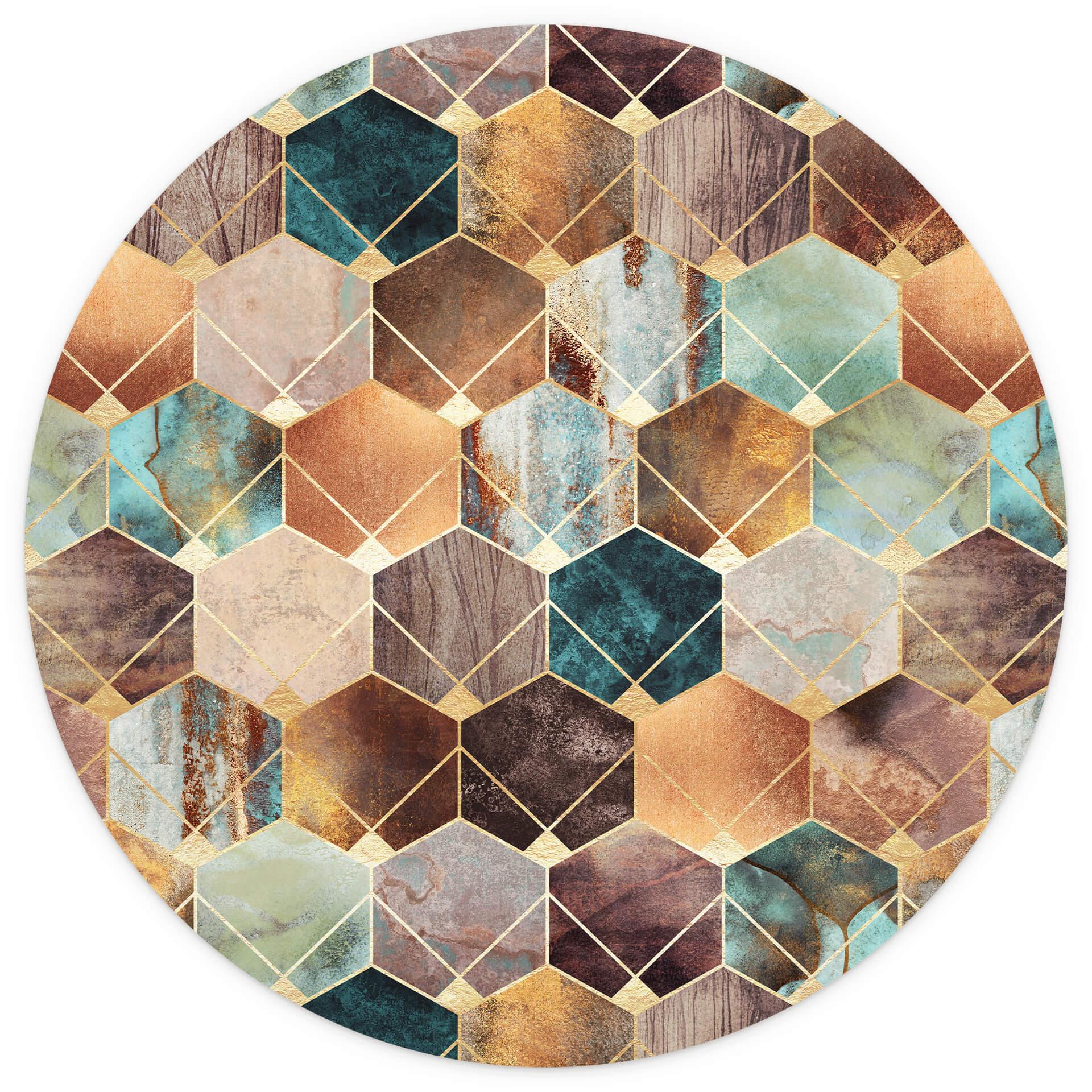Behangcirkel Fredriksson - Gold and Copper - vliesbehang/zelfklevend vliesbehang