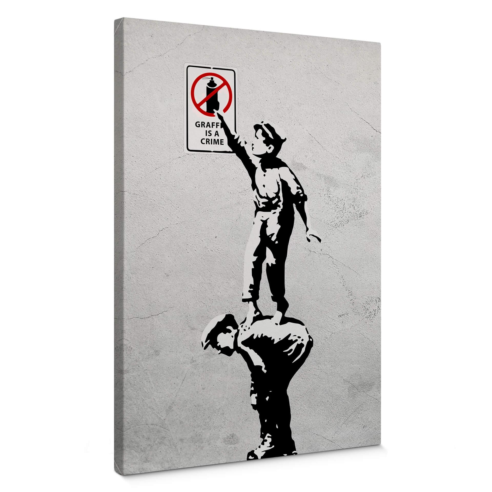 Lienzo Banksy - El graffiti es un delito