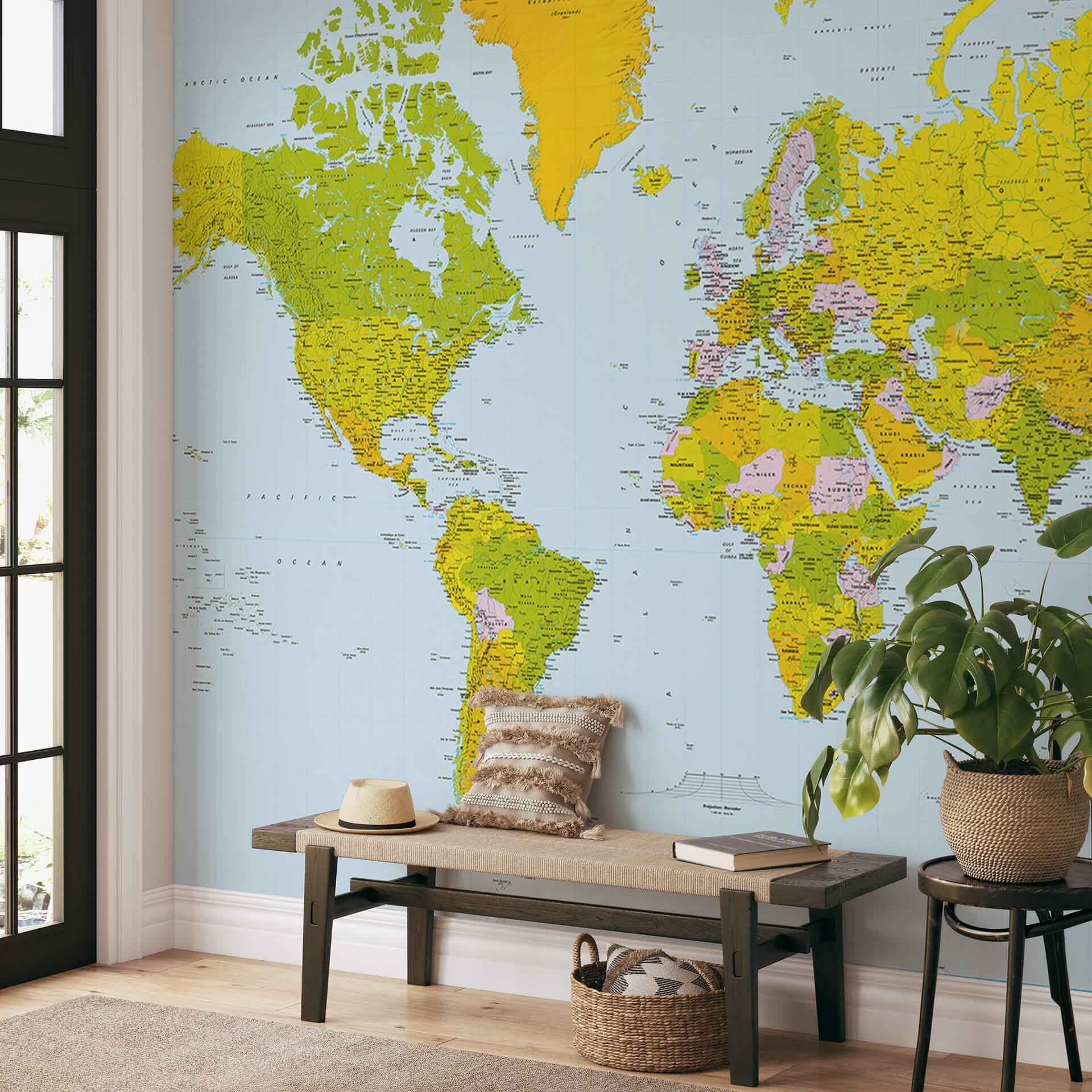 Papierbehang Map of the World
