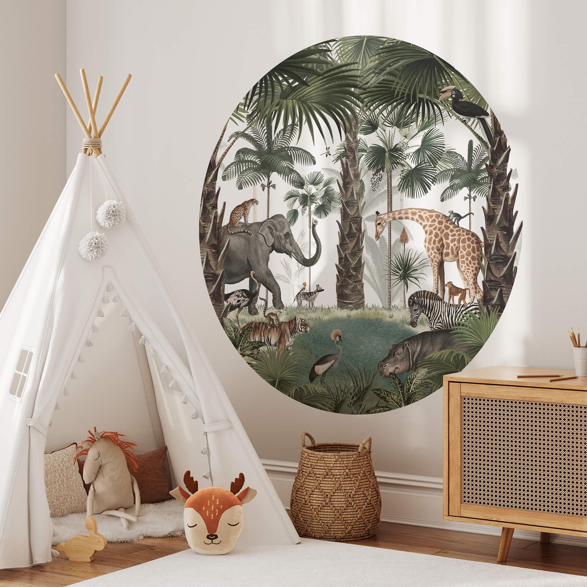 Wallsticker Kikki Belle - Dyrenes rige - Rund