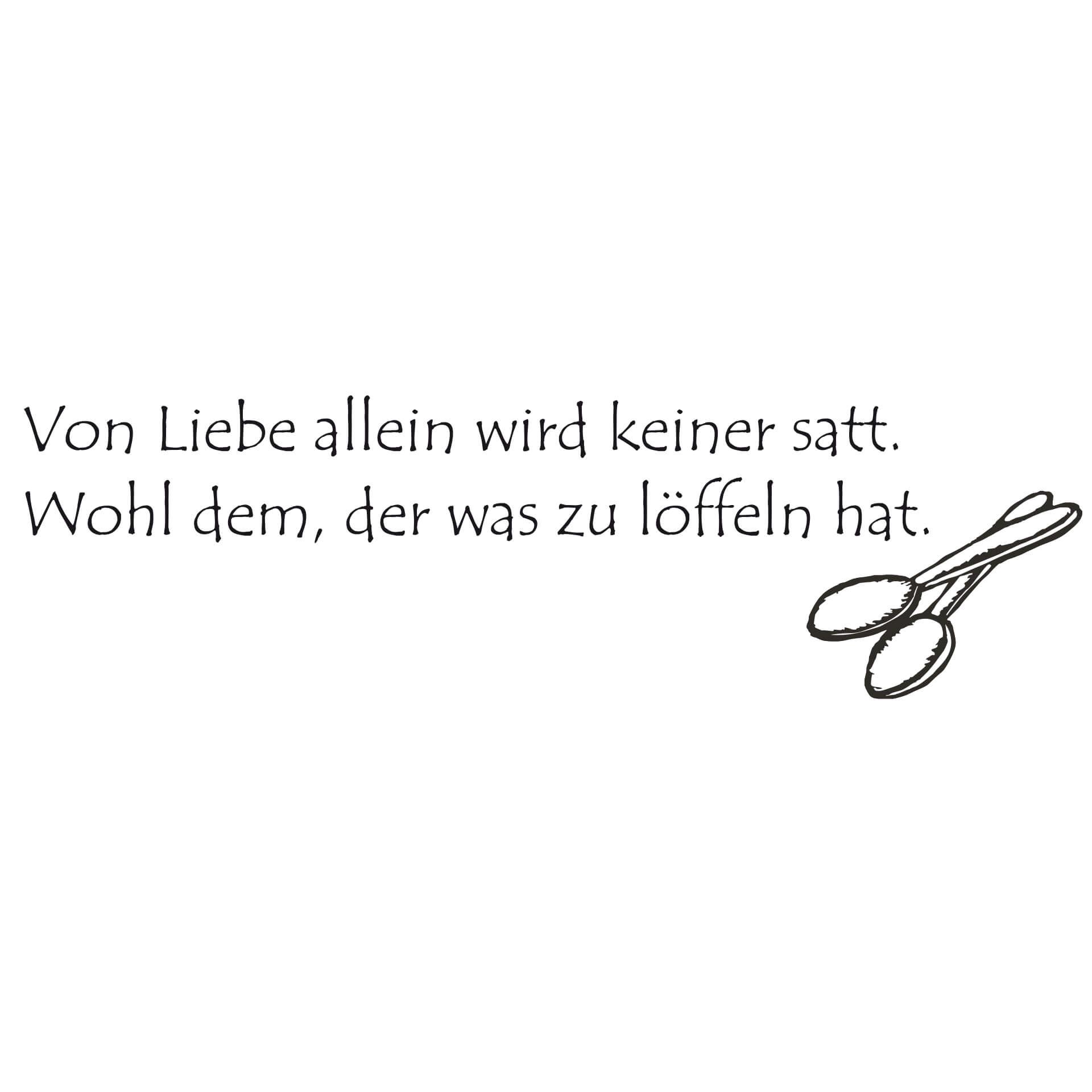 Wandtattoo Liebe löffeln