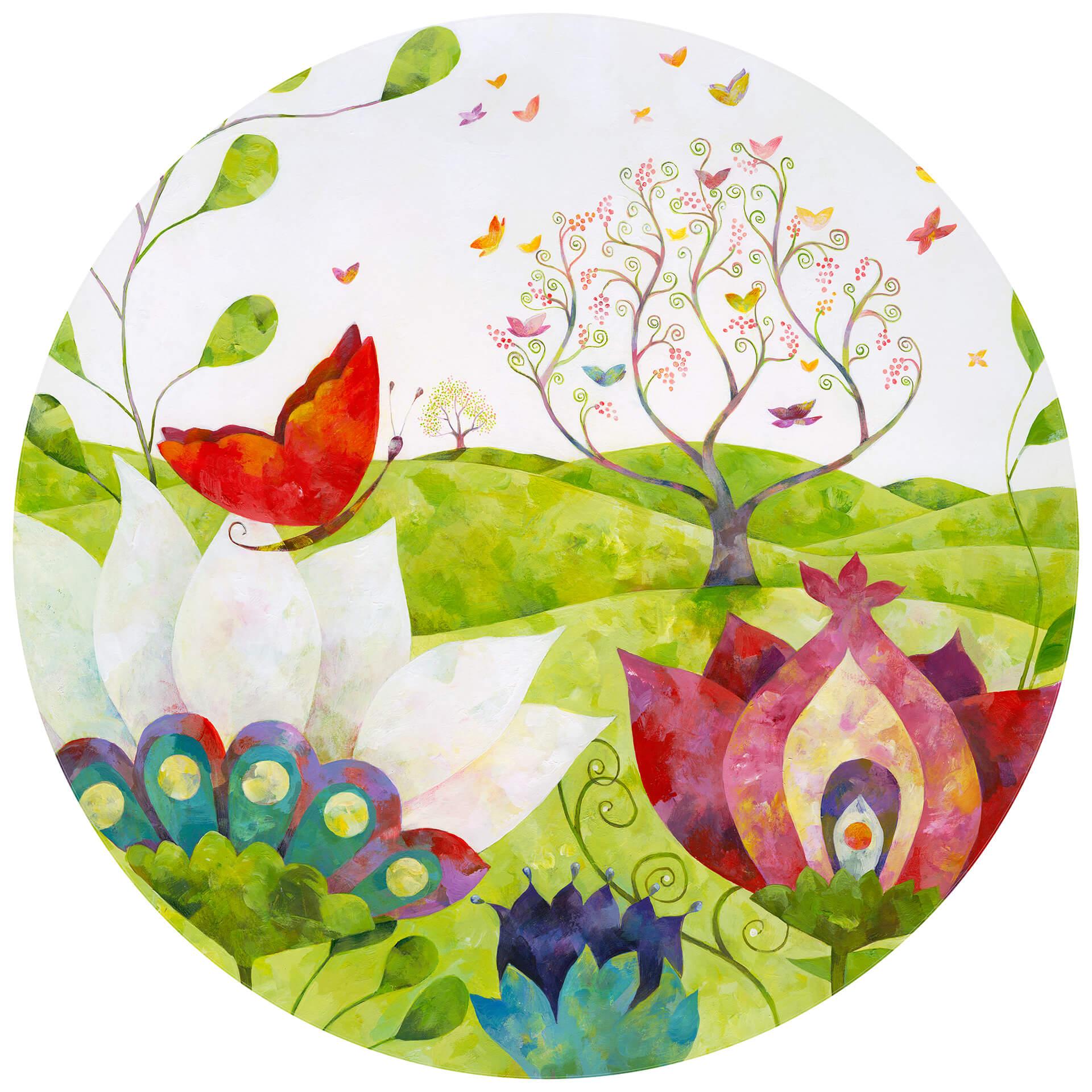 Behangcirkel Blanz - Summer Day - vliesbehang/zelfklevend vliesbehang