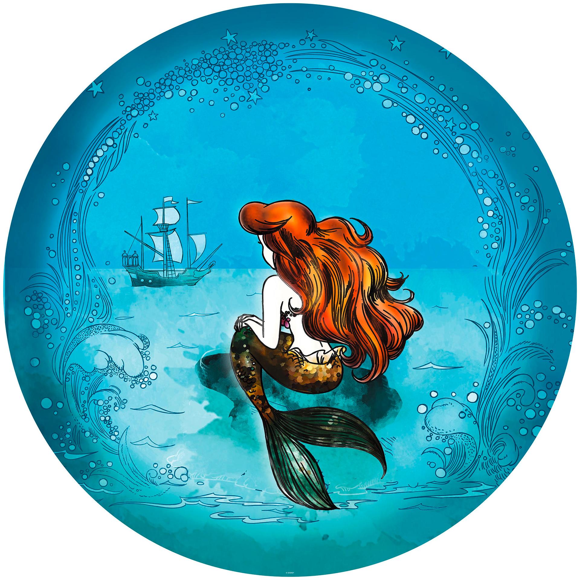 Selvklæbende vlies-tapet - Ariel Dreaming - 125 x 125 cm