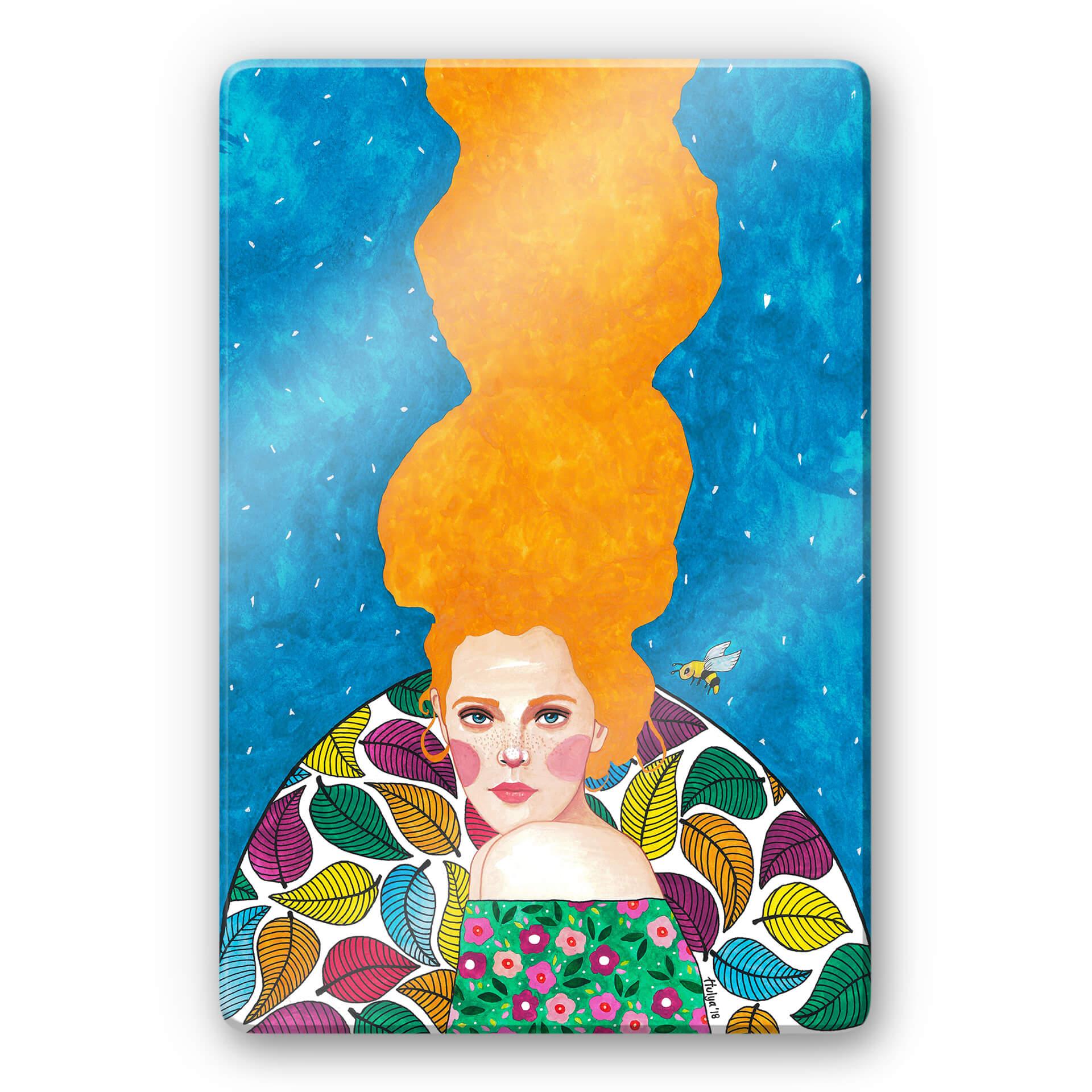 Tableau en verre Hülya - Jolie inconnue