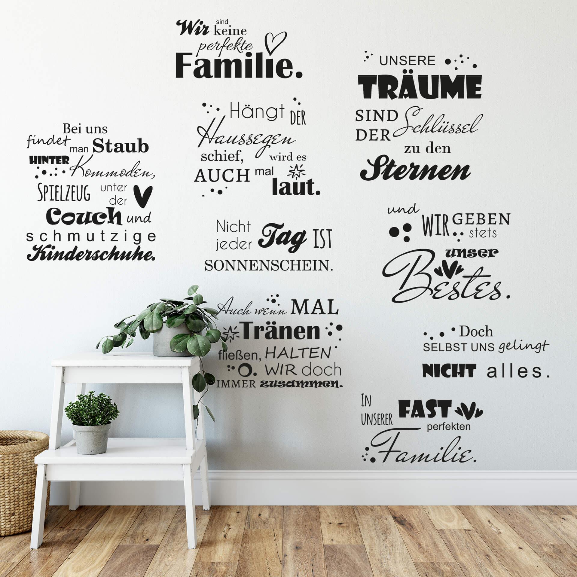 Adesivo murale Keine perfekte Familie