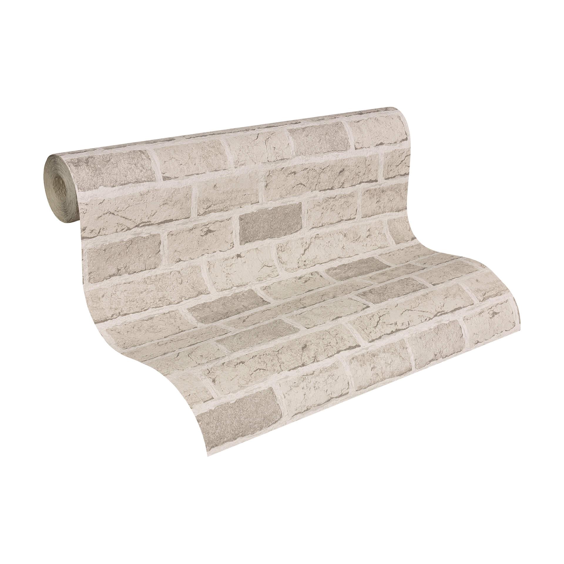 A.S. Création ikke-vævet tapet il Decoro tapet - Murstensoptik, Beige, Creme
