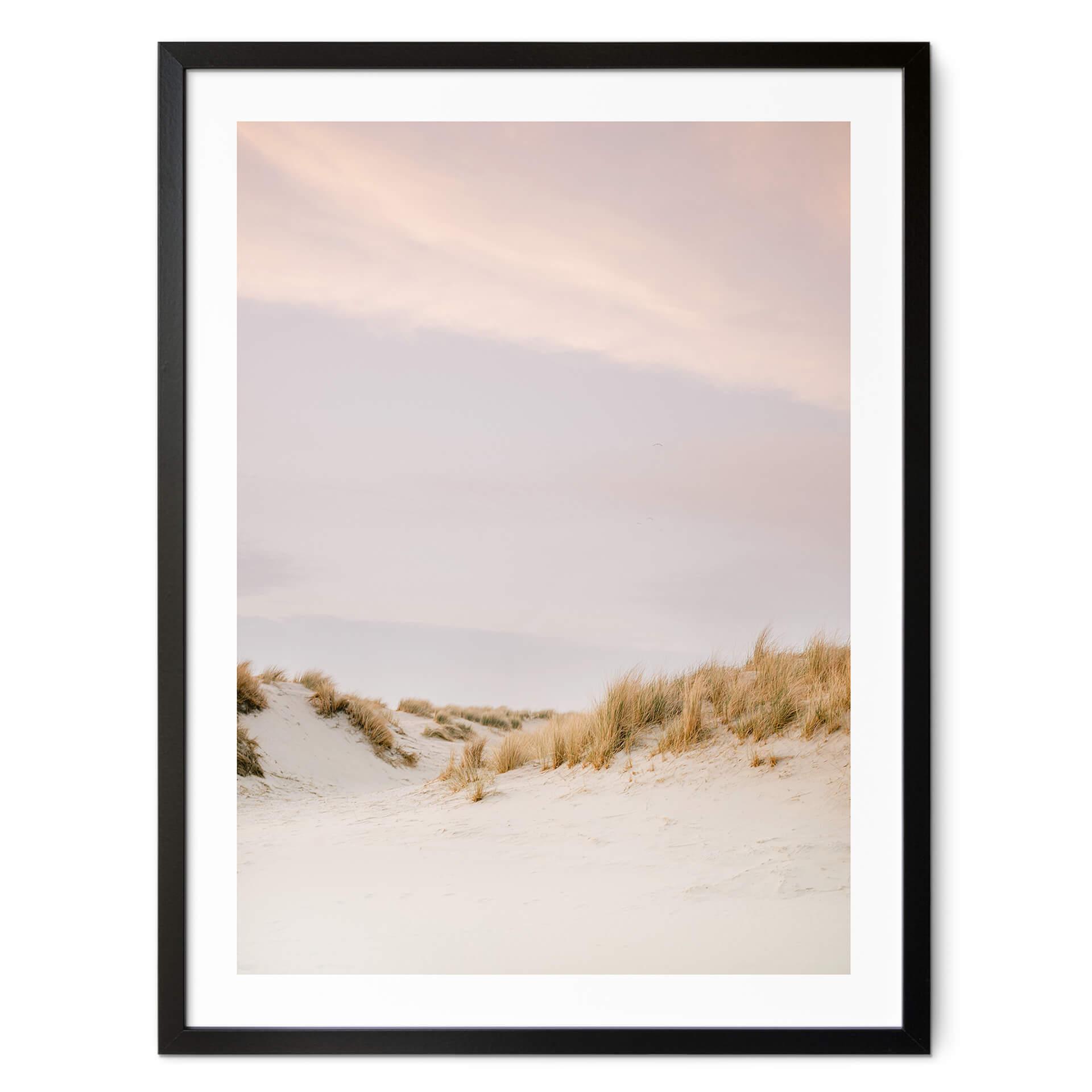 Poster Zwart - Paysage de dunes à Ameland