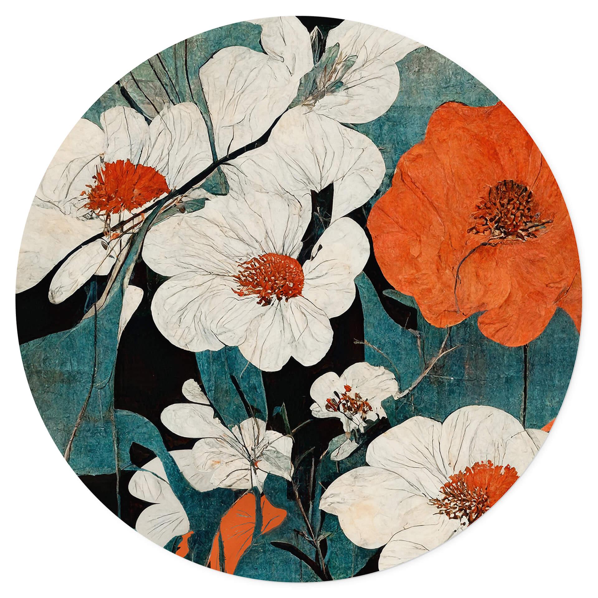 Muursticker Treechild - Asian Flowers