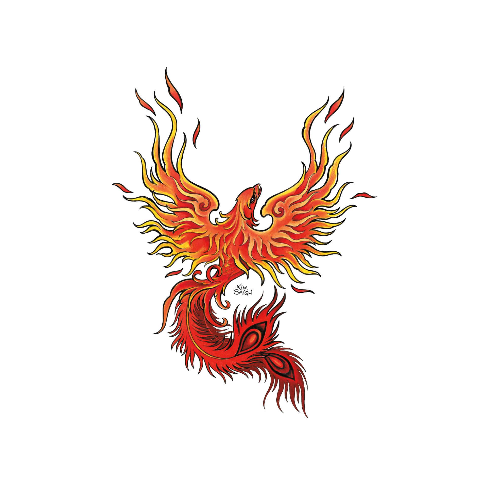 Wandtattoo LA Ink Phoenix