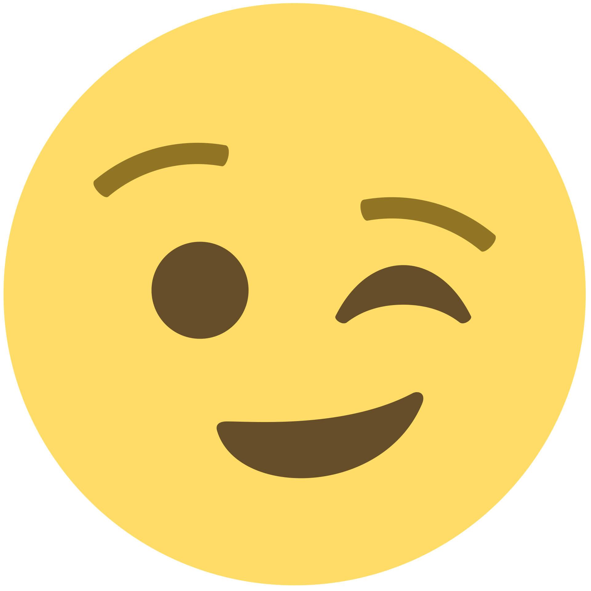 Wandtattoo Emoji Winking Face