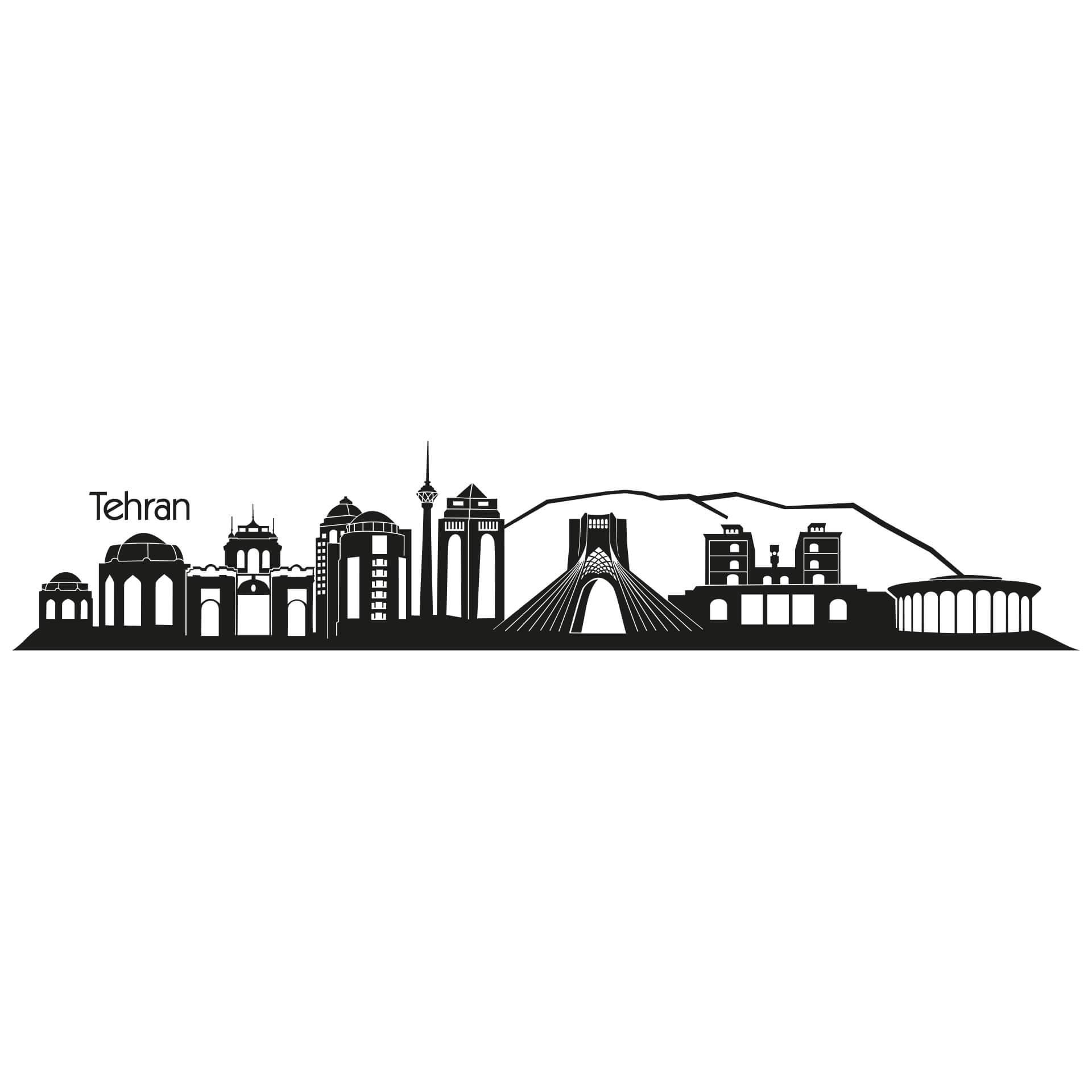 Wallsticker Tehran Skyline