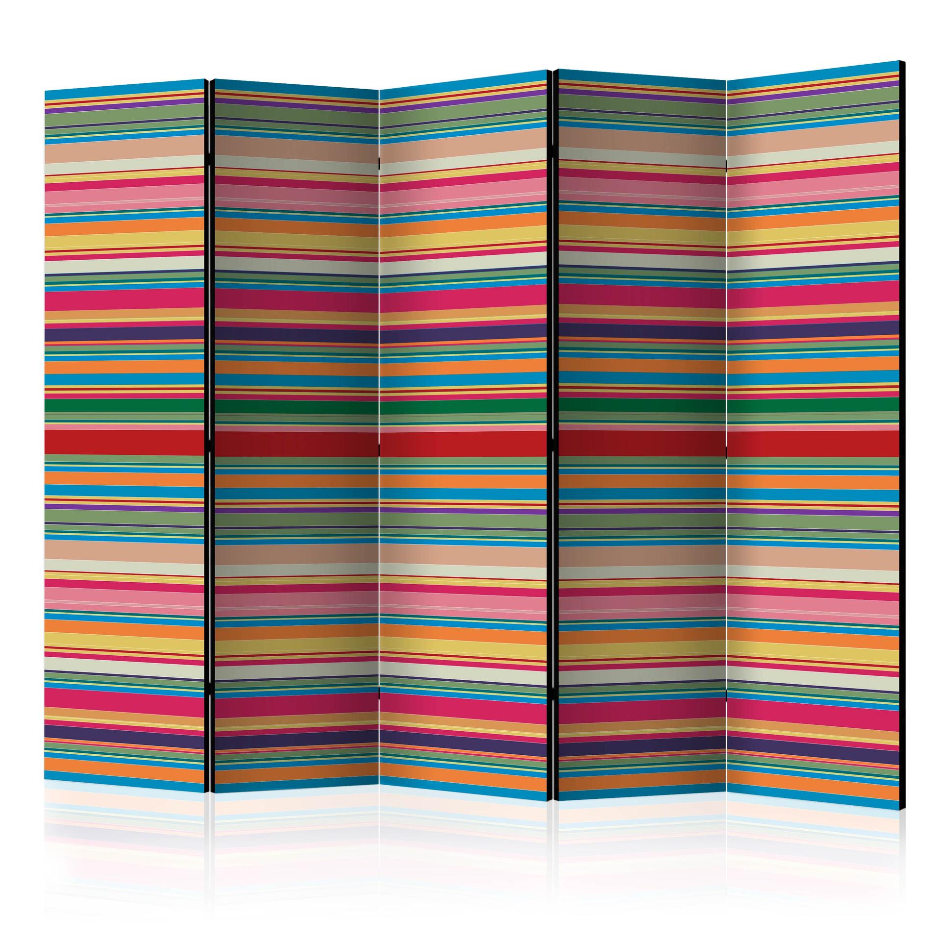 Divisorio per cameretta - Strisce colorate, 3 pezzi