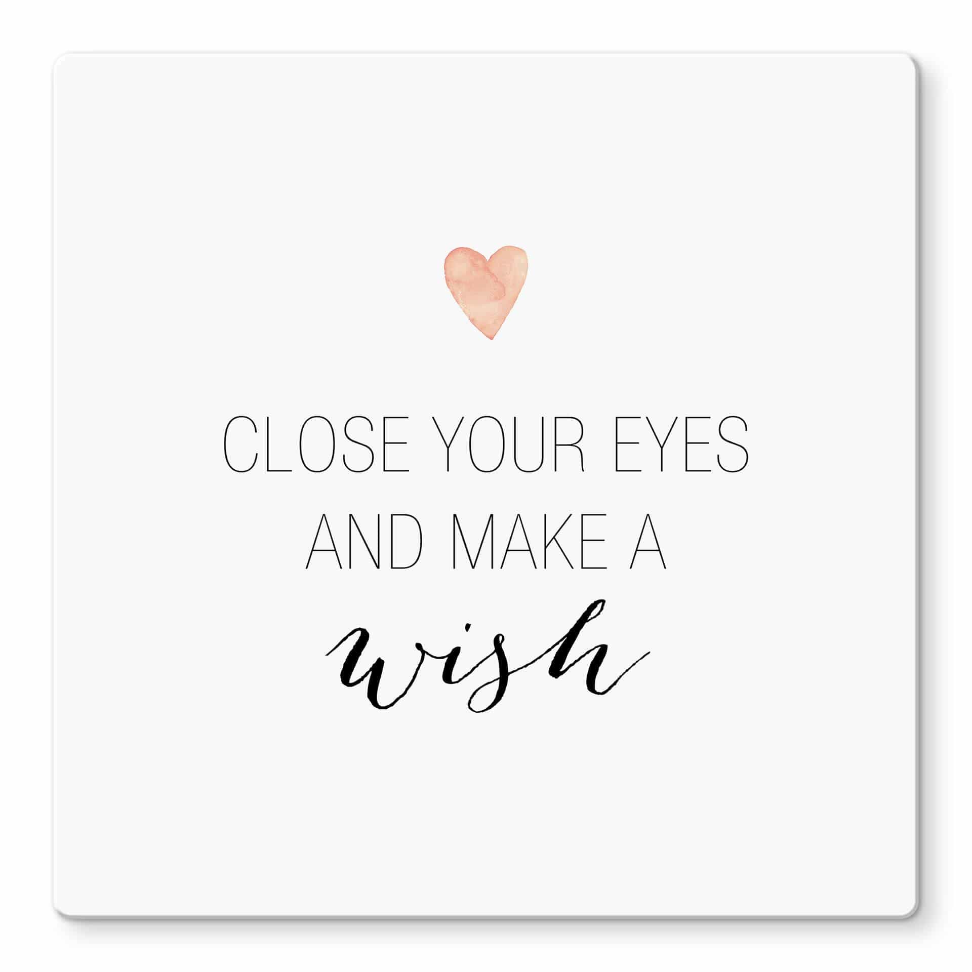 Glasschilderij Confetti & Cream - Make a wish
