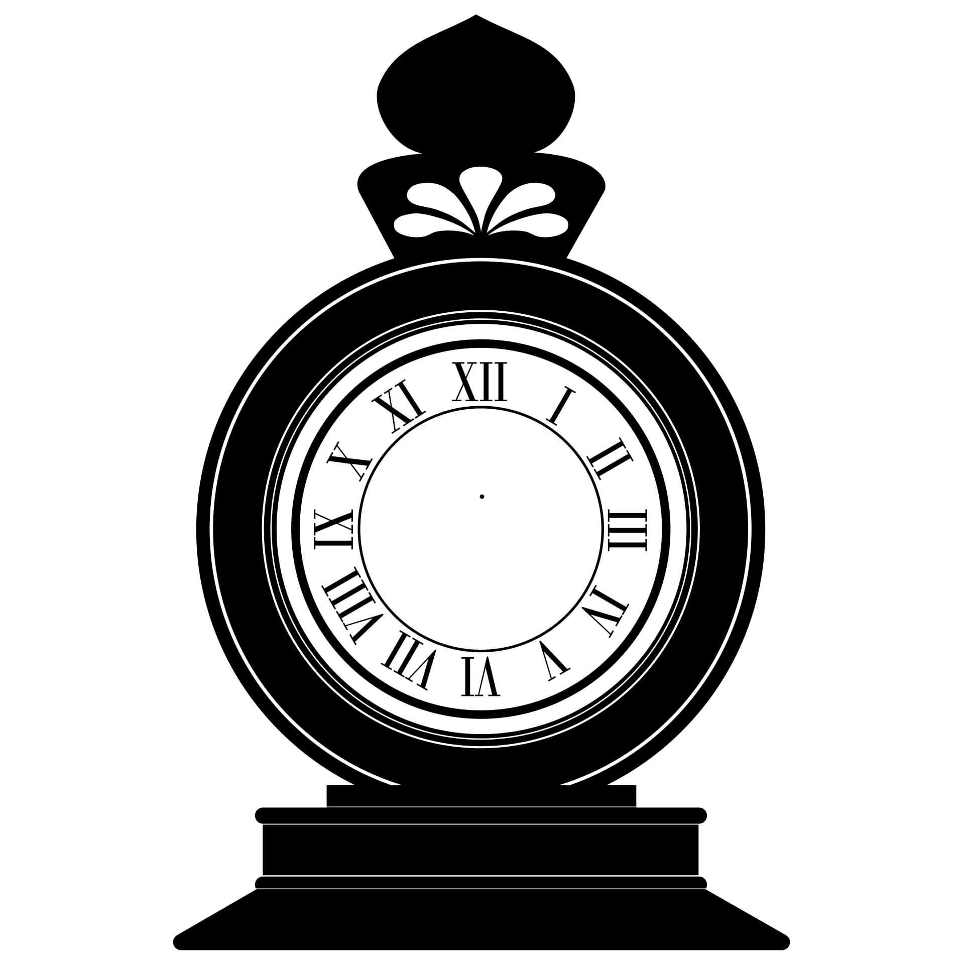Wandtattoo Standuhr