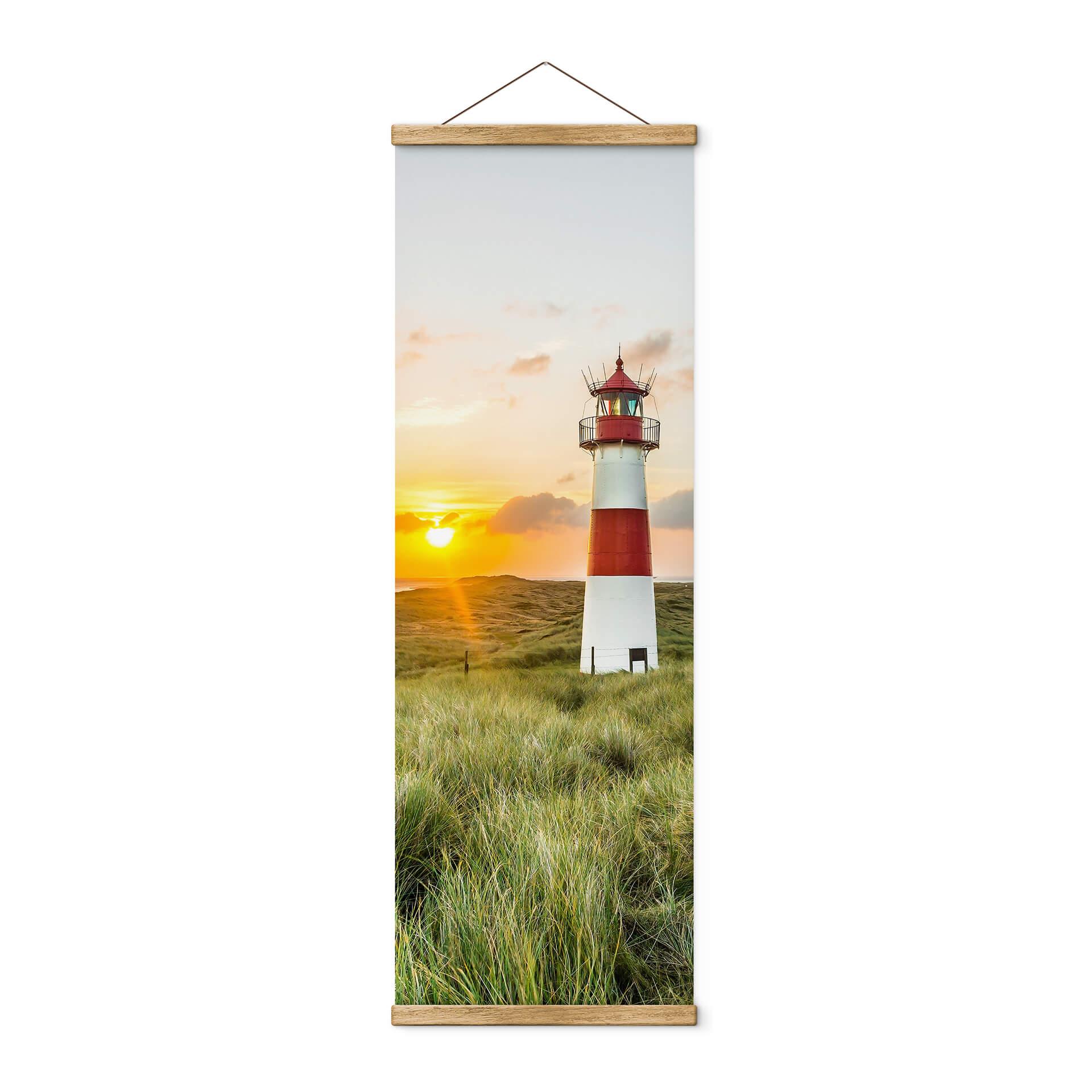 Tekstil plakat Fyrtårn på Sylt - Panorama