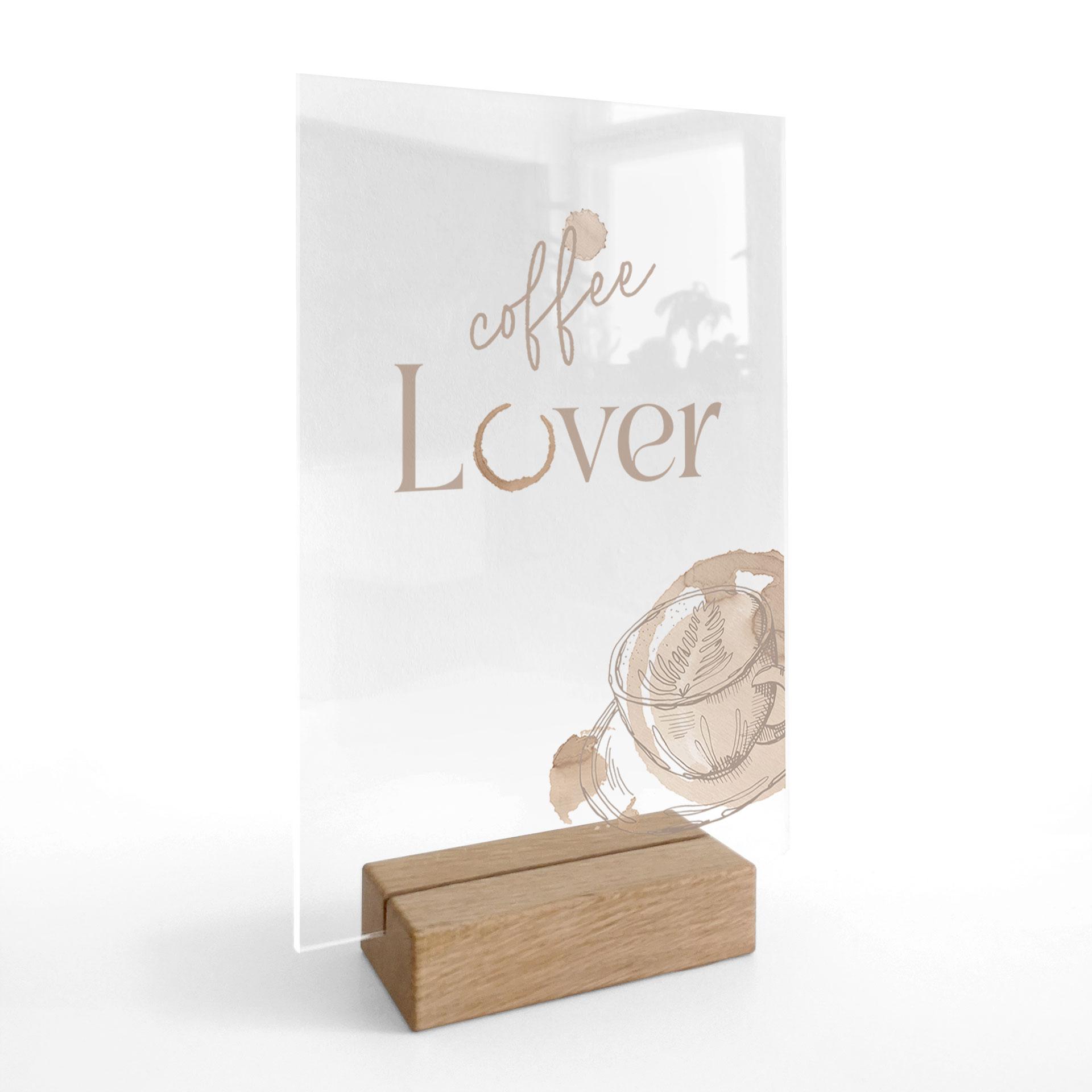 Akrylglas borddekoration Coffee Lover