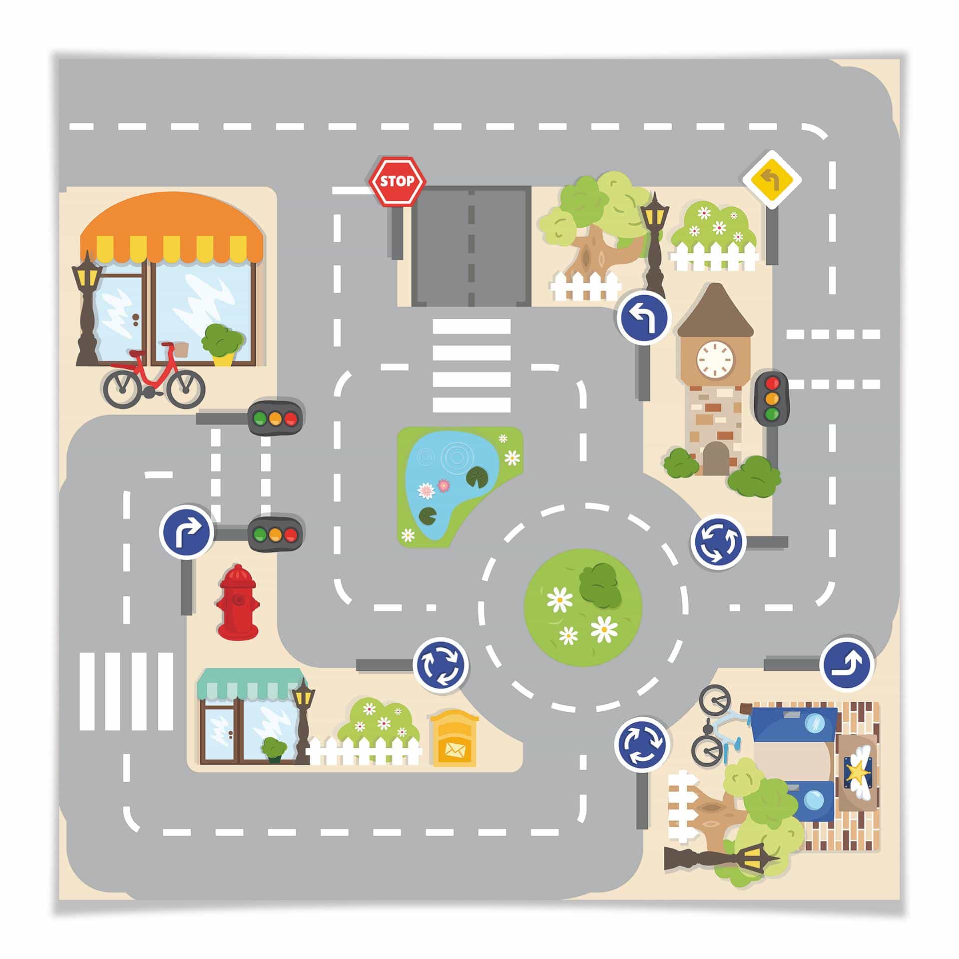 Vinilo adhesivo play street 56x56 cm