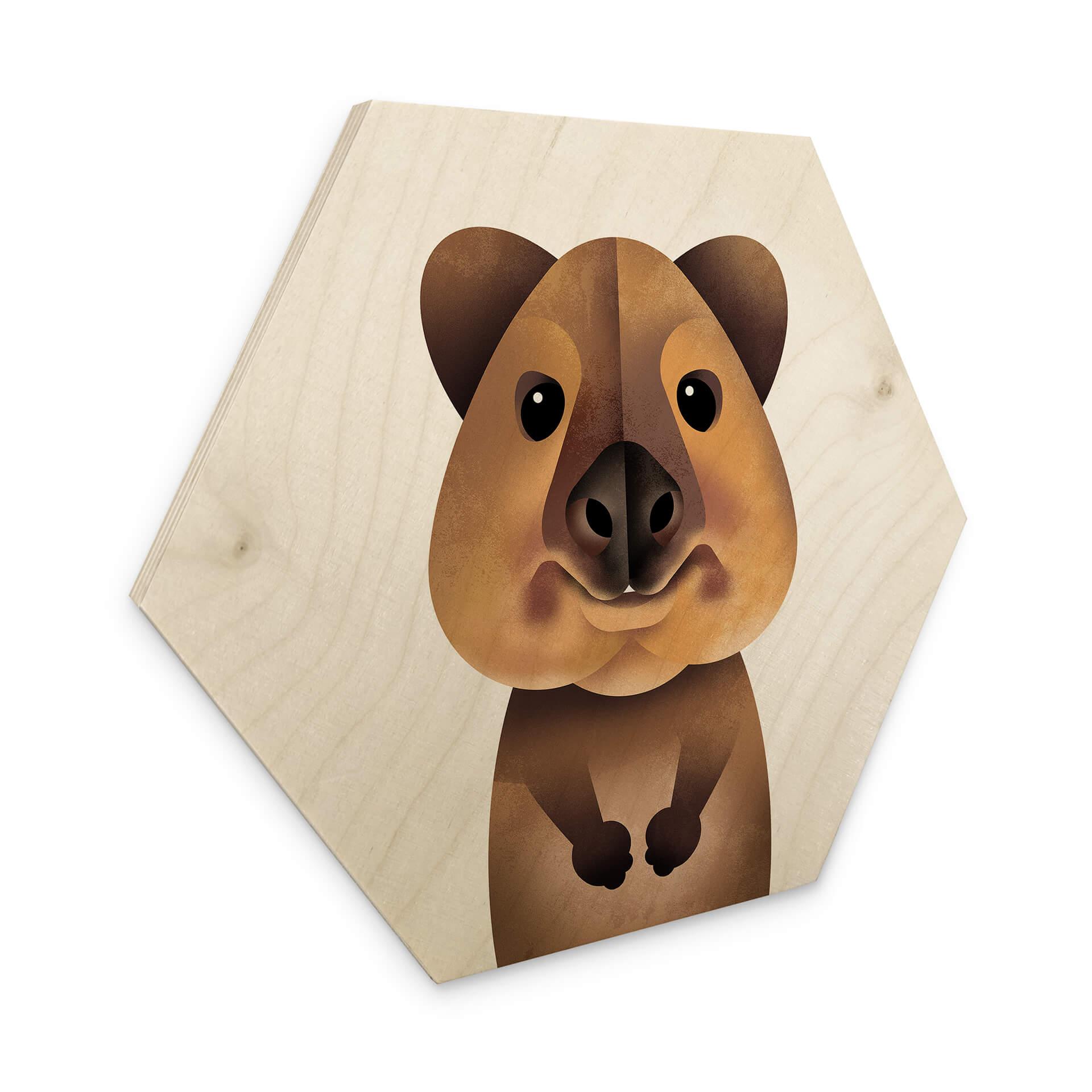 Sekskantet træ Braun - Quokka