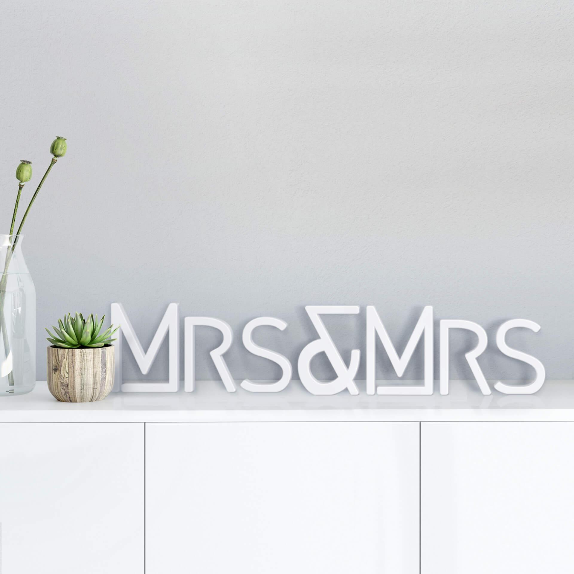 Lettres décoratives - Mrs & Mrs modern