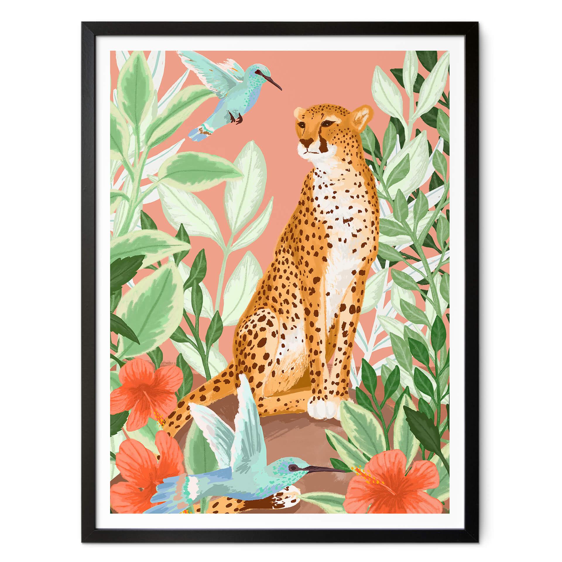 Póster Goed Blauw - Rosa tropical