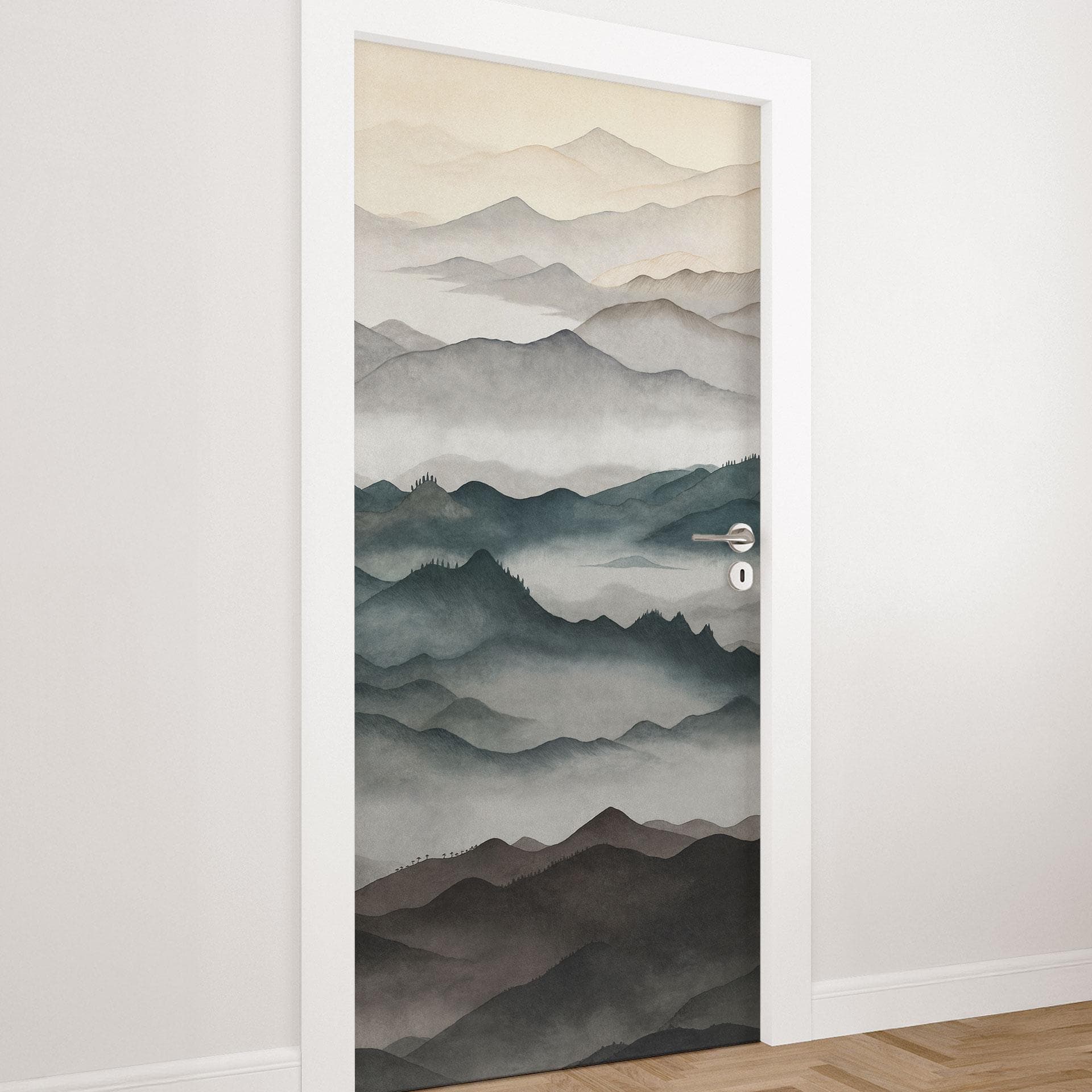 Pellicola per Porte Roerich Light - Paesaggio Montano Nebbioso - Sir Edward x Grigory Gladarev