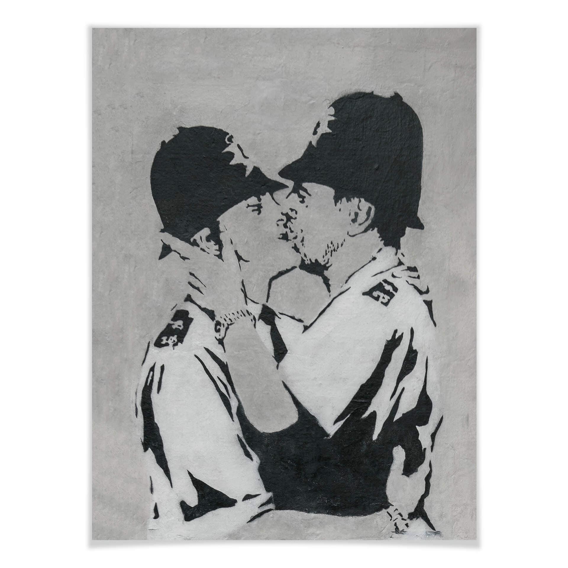 Plakat - Banksy - Kissing Policemen