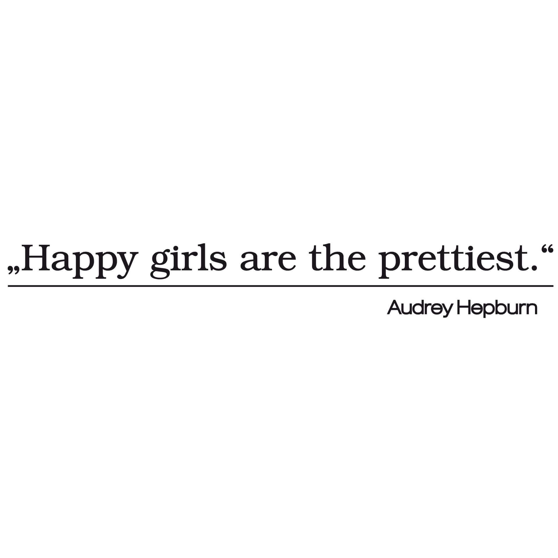 Wandtattoo Happy Girls are the prettiest 2