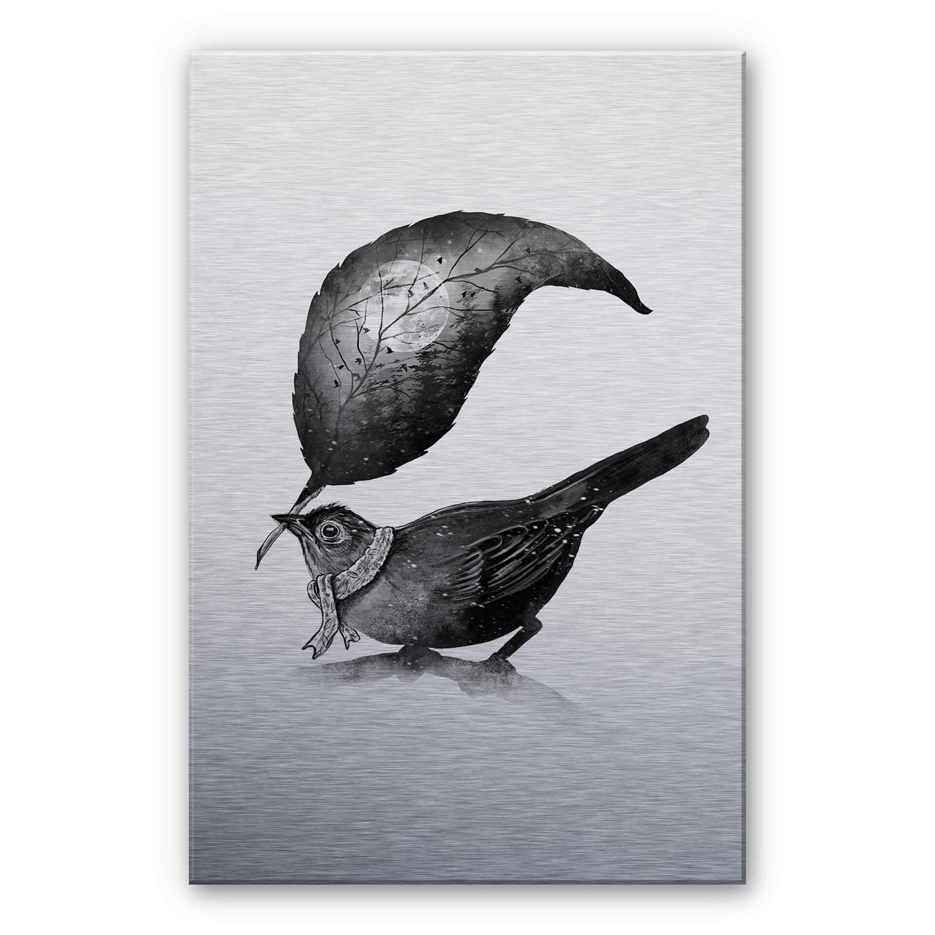Dibond Schilderij met zilver effect Nicebleed - the Messenger