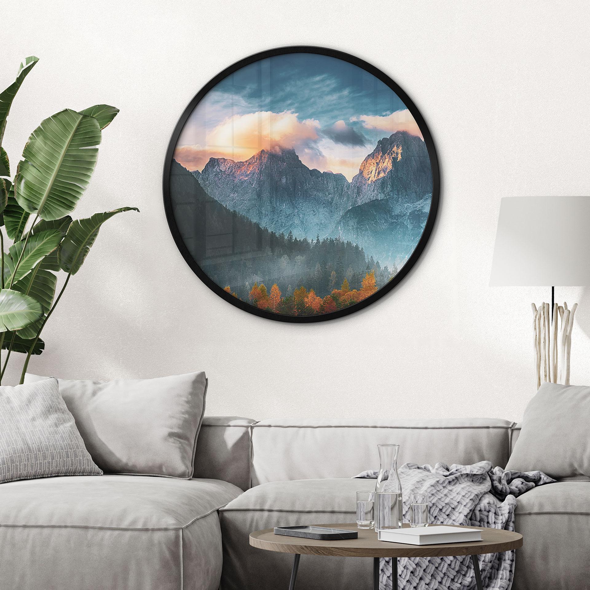 Plakat Efterårslandskab på toppen af Triglav i de julianske alper
