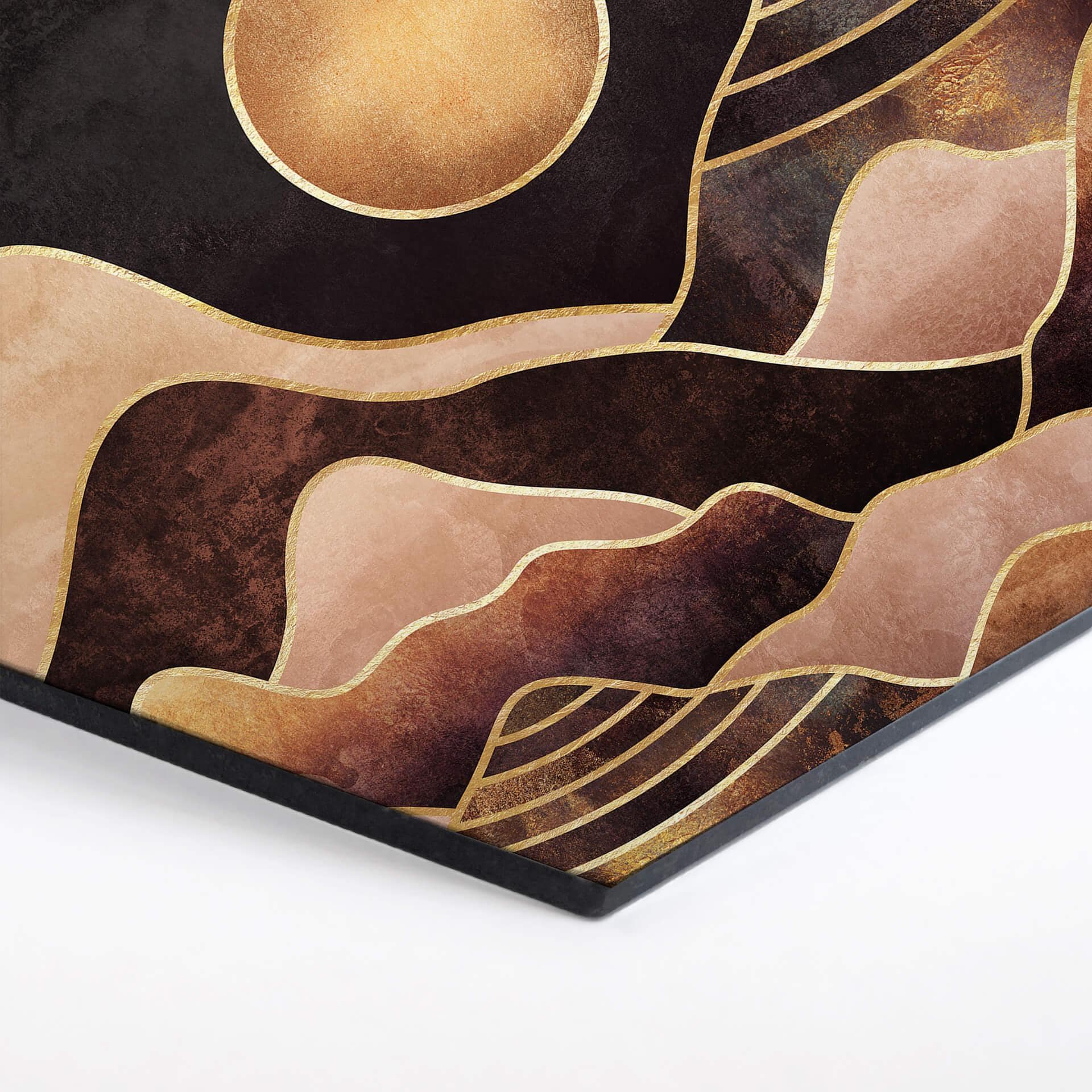 Hexagon - Alu-Dibond Fredriksson - Sonnenuntergang