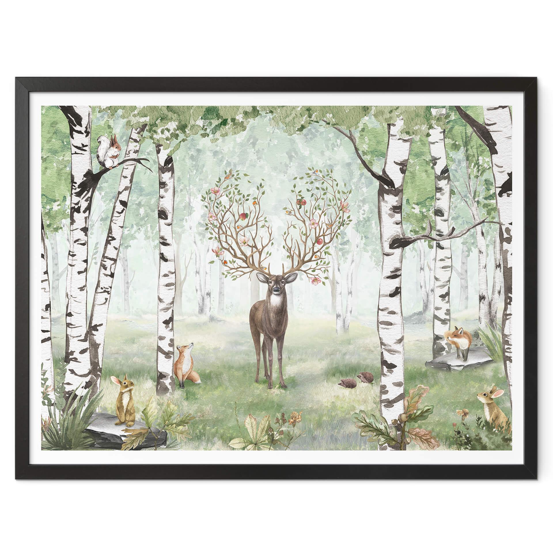 Poster Kikki Belle - Hjortar på sommaren