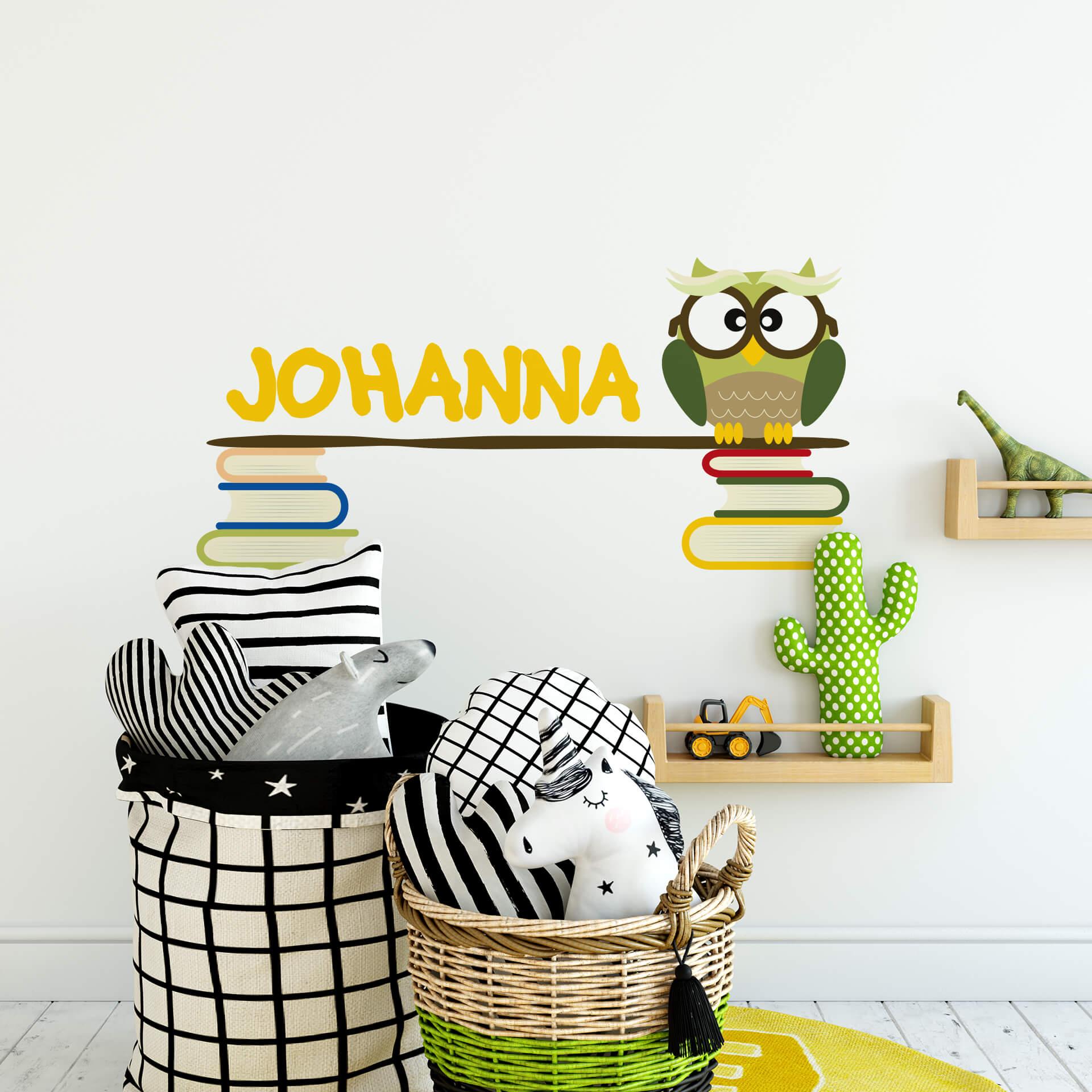 Wallsticker - Navn + bogreol