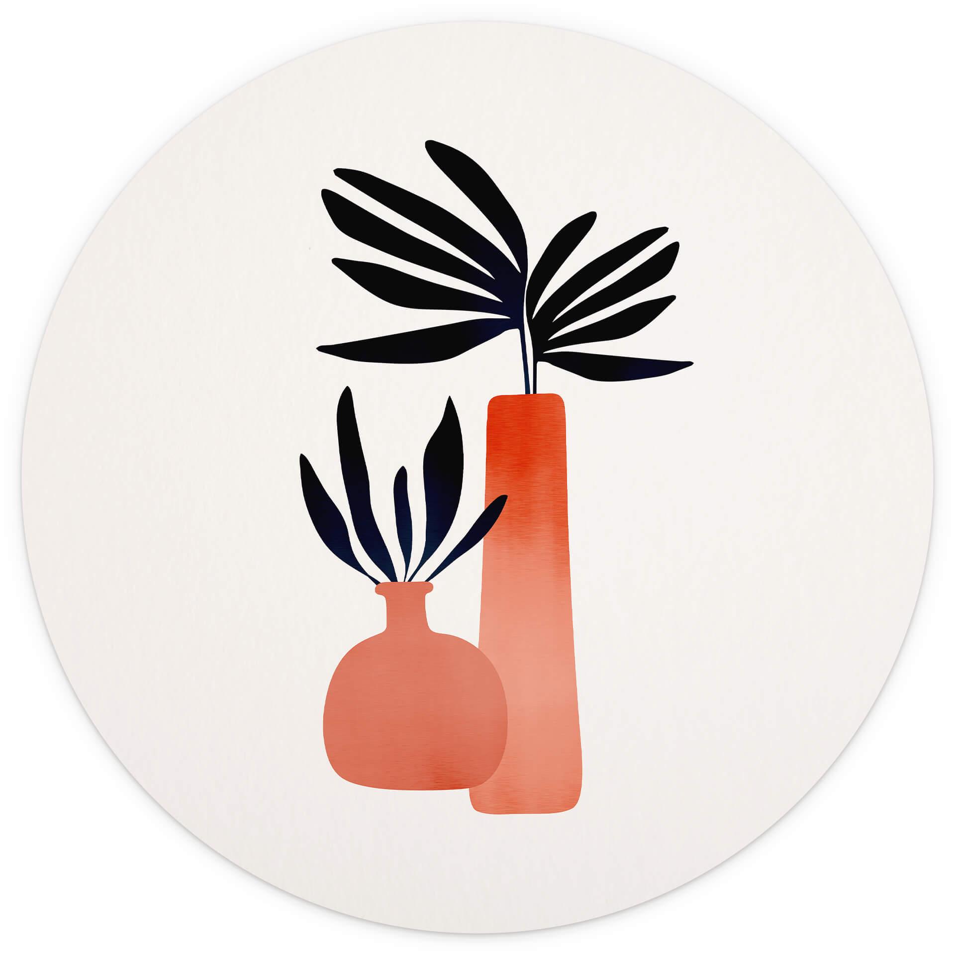 Behangcirkel Kubistika - Fairytale Plants - vliesbehang/zelfklevend vliesbehang