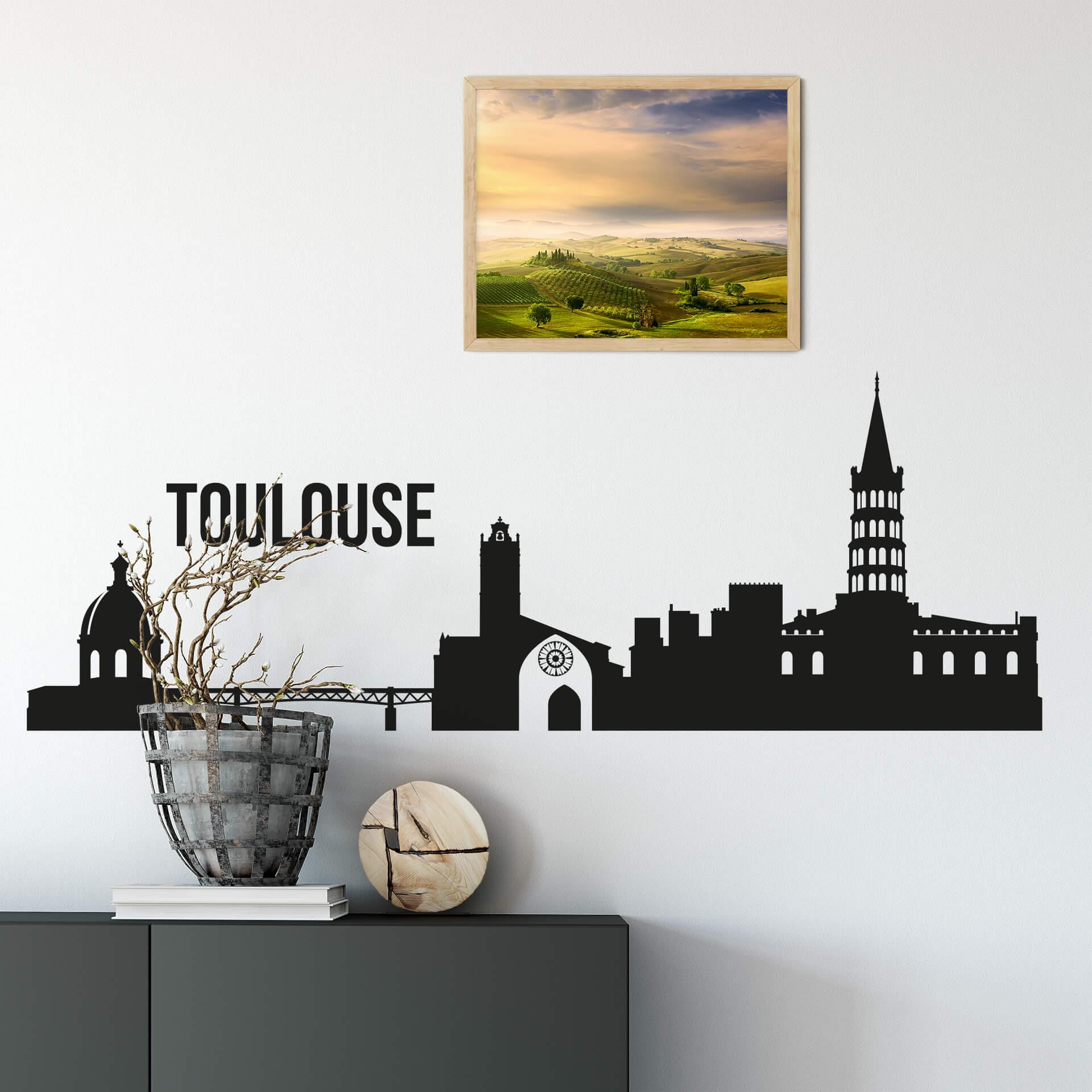 Muursticker Skyline Toulouse