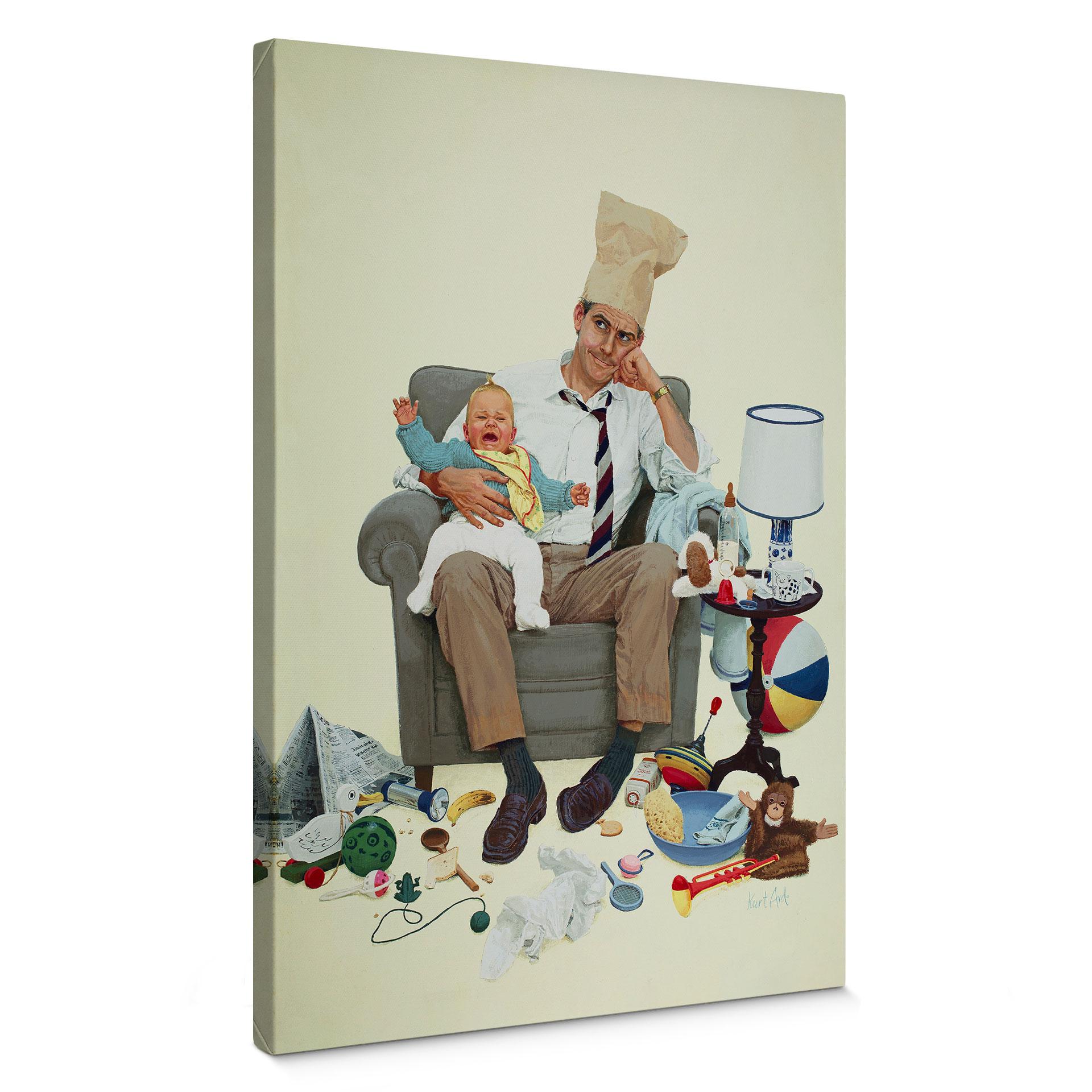 Leinwandbild Kurt Ard - Wo bleibt Mama denn (1960) - 70x100 cm