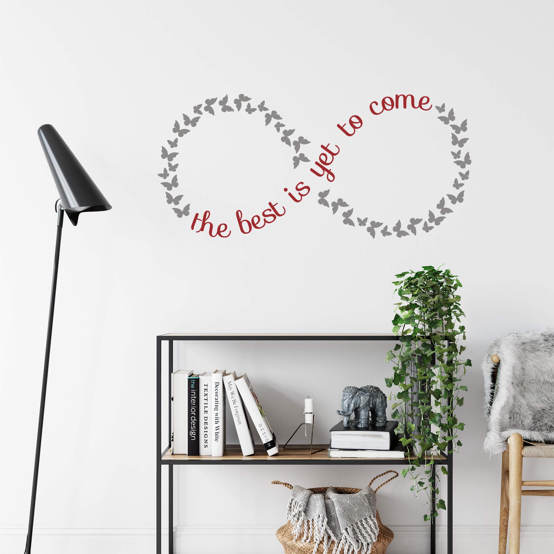 Wallsticker The best is yet to come (tofarvet)