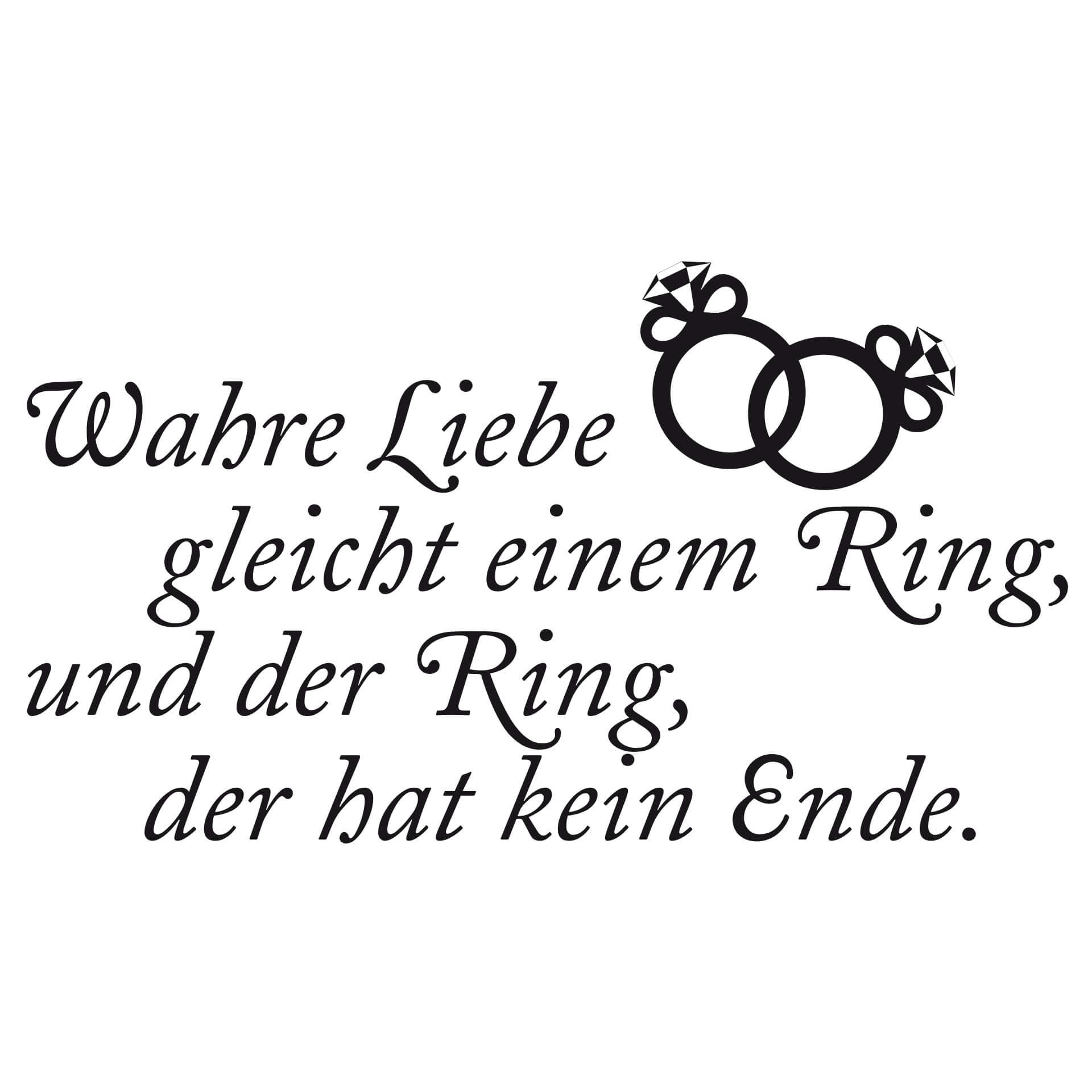 Wandtattoo Wahre Liebe gleicht einem Ring