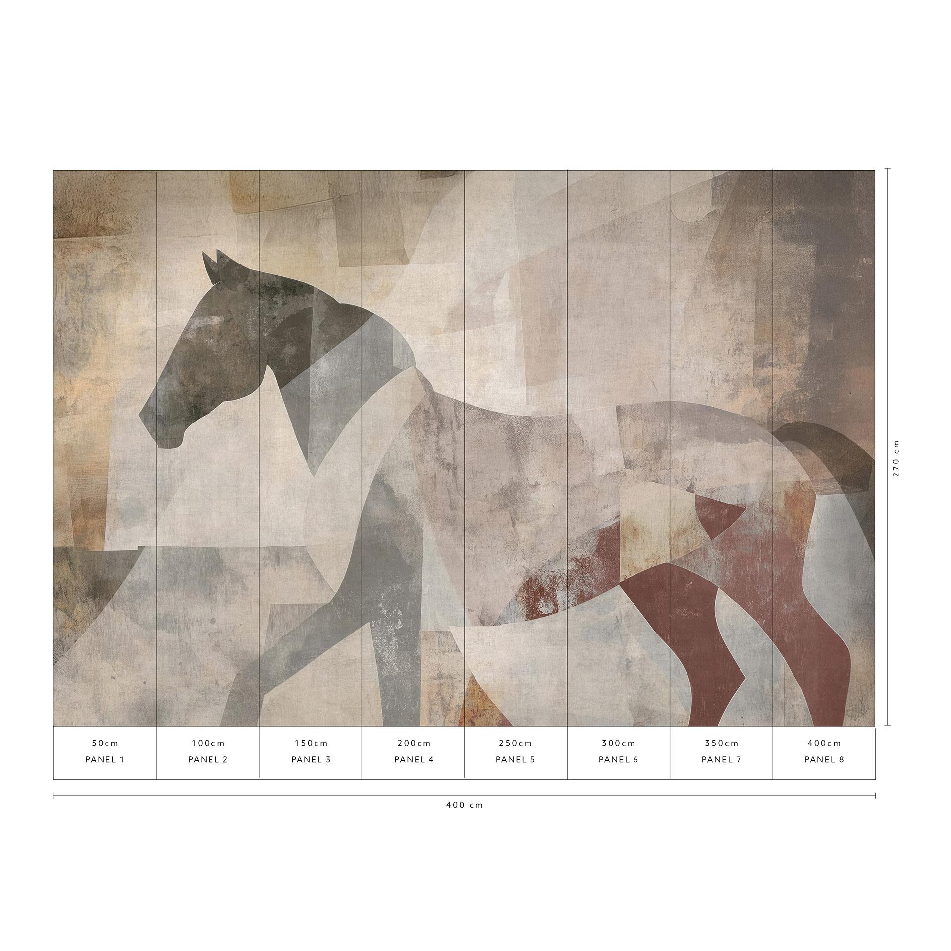 Guido Maria Kretschmer Fotomurale Caballo- Edizione d'arte 2 marrone