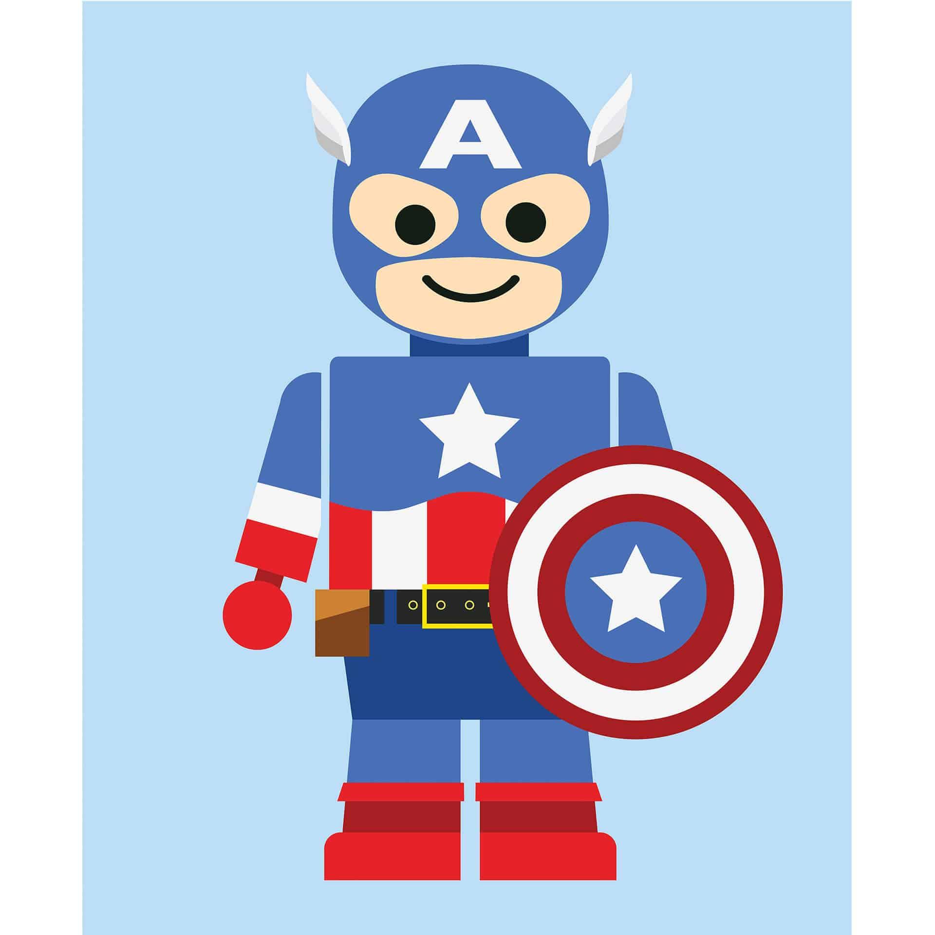 Fotobehang Gomes - Captain America