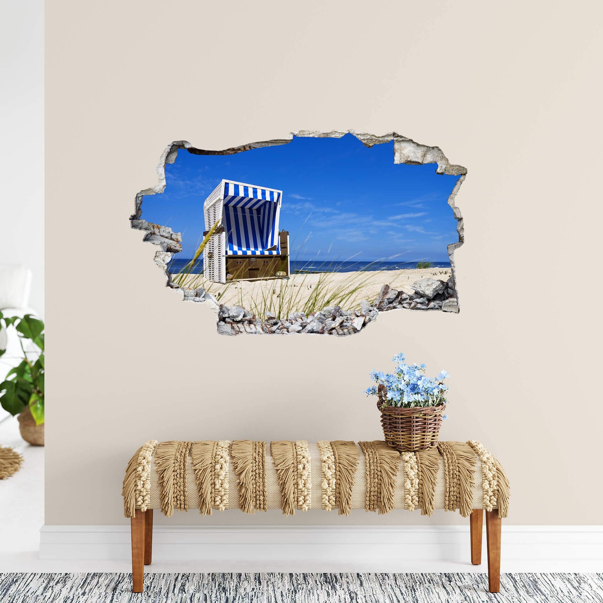 3D Wallsticker strandstol