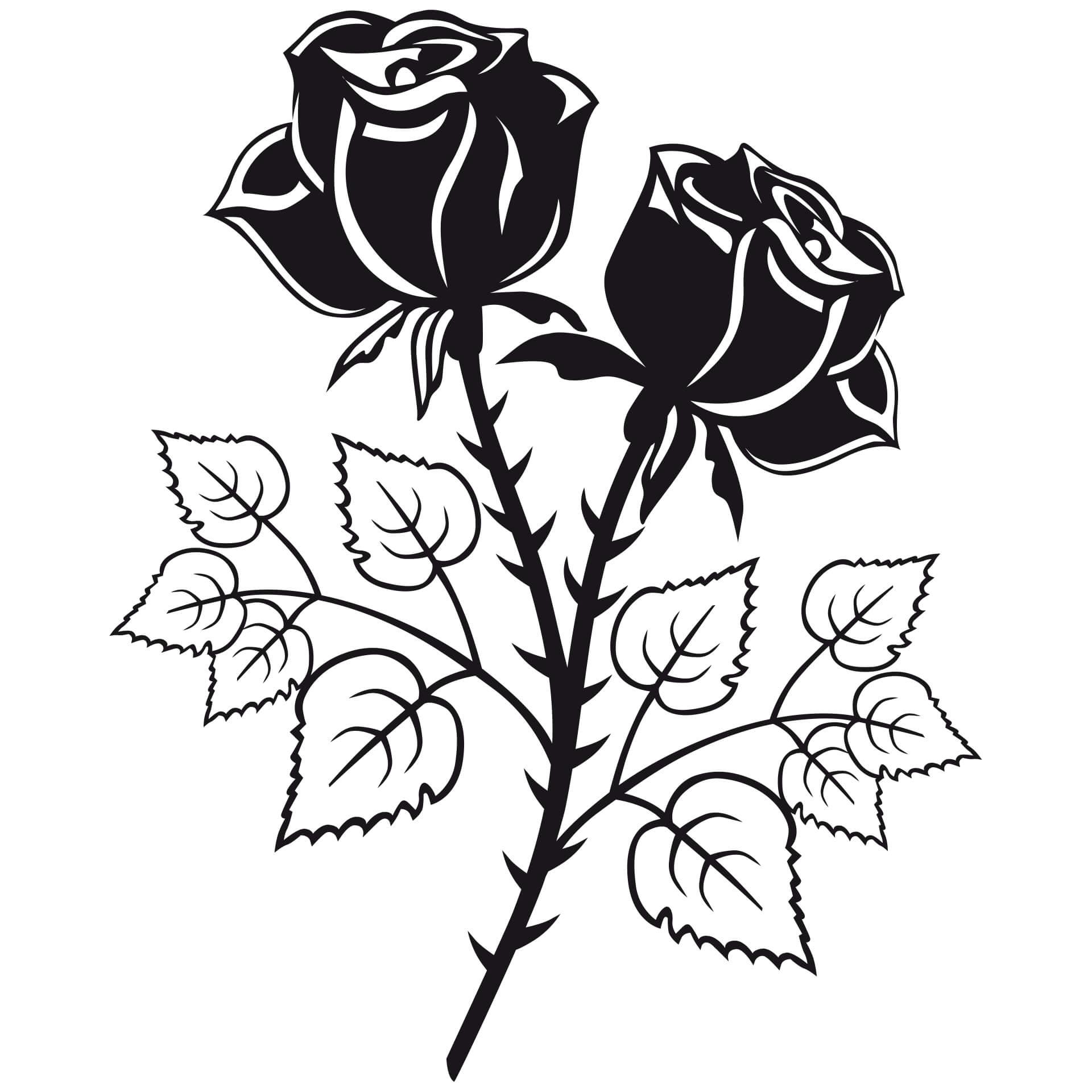 Muursticker Rozen