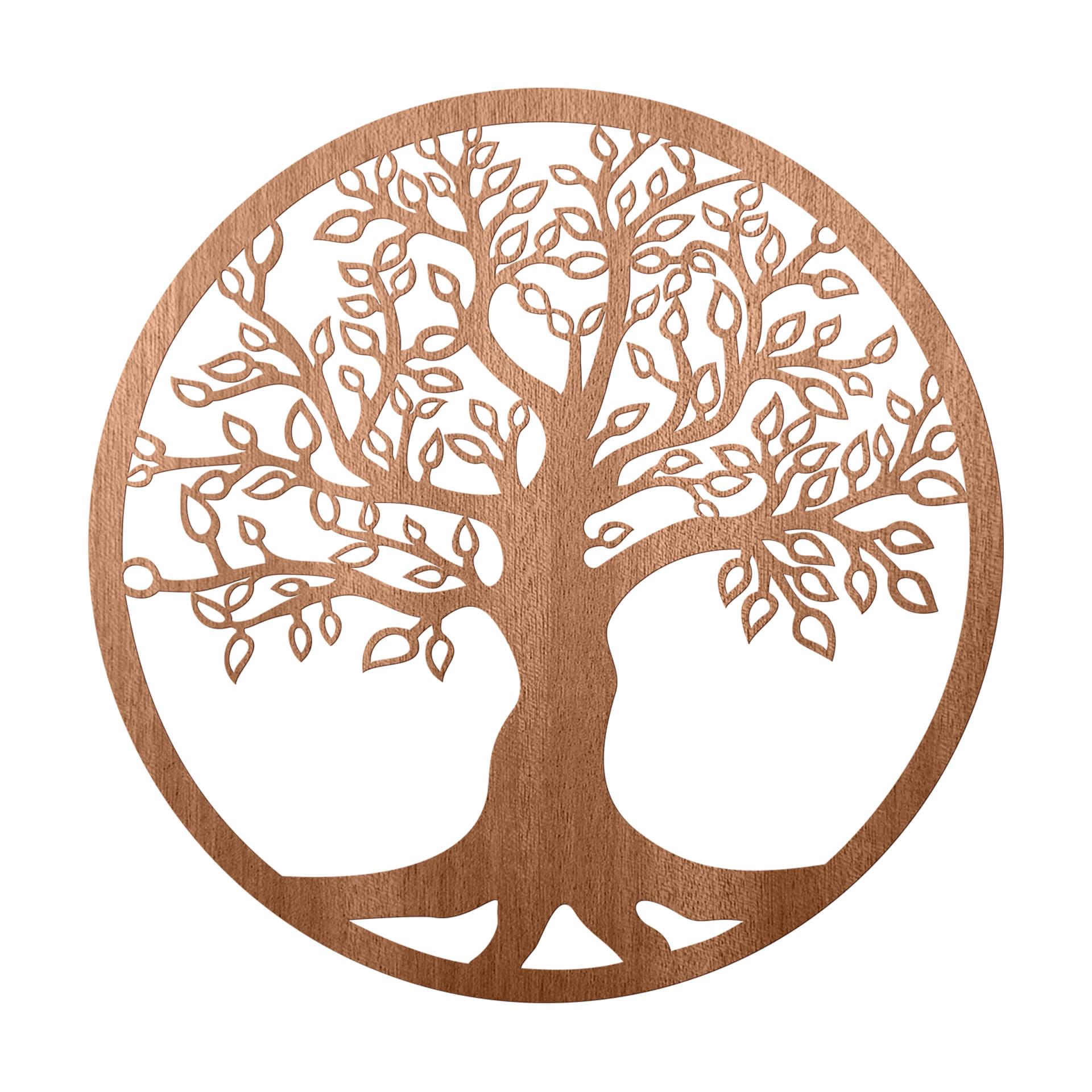 Houten Wanddecoratie Mahoniefineer Tree of Life
