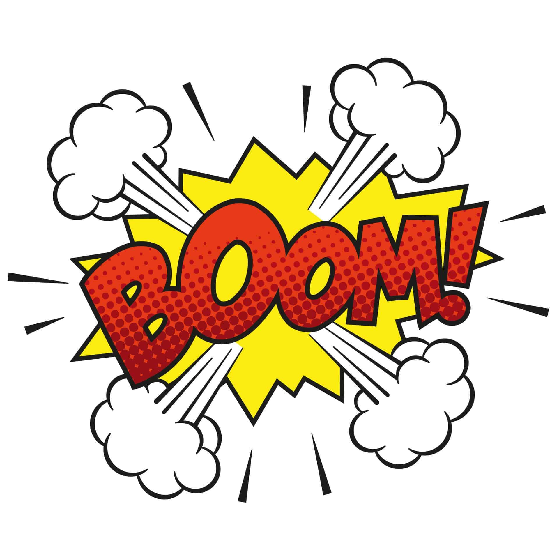 Wallsticker -  Comic Soundeffect - Boom