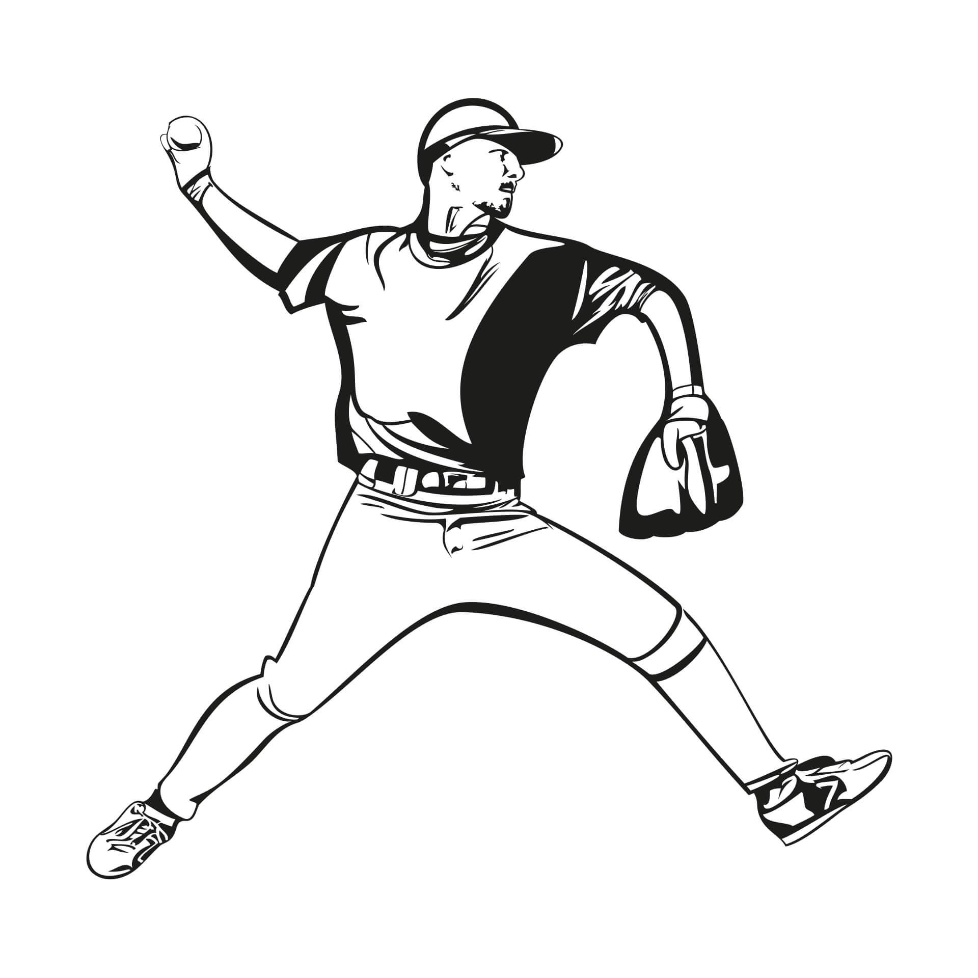 Wandtattoo Baseball 9