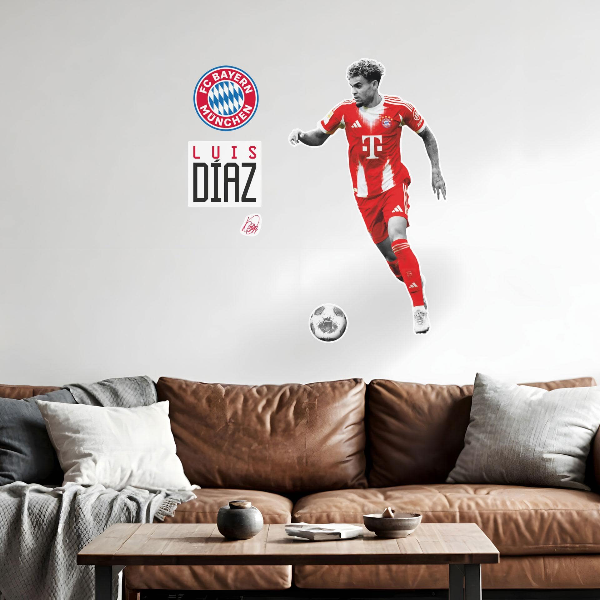 Wallsticker FC Bayern-spiller Luis Diaz 2025/26