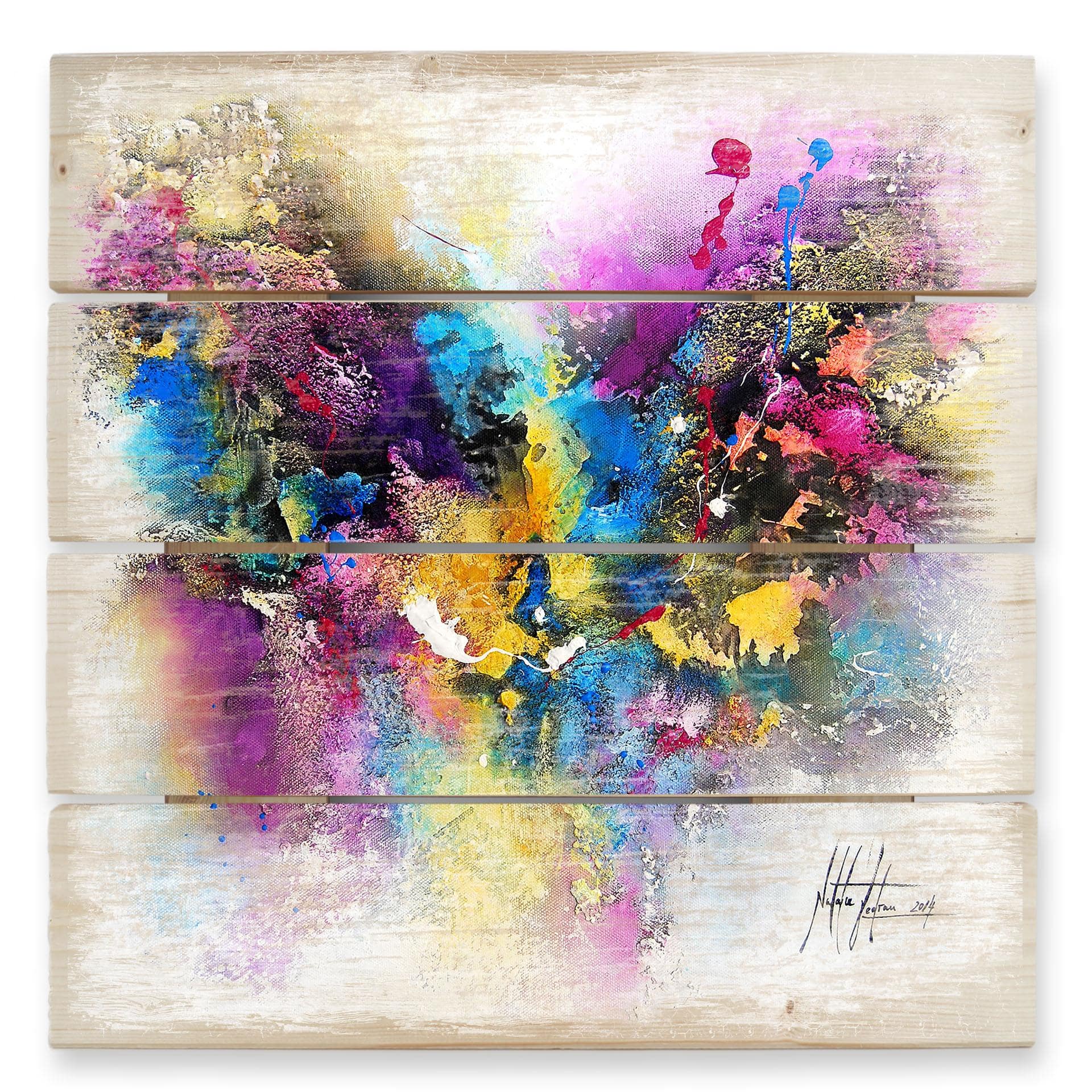 Trätavla Fedrau - Lilaliebe - 40x41,5 cm