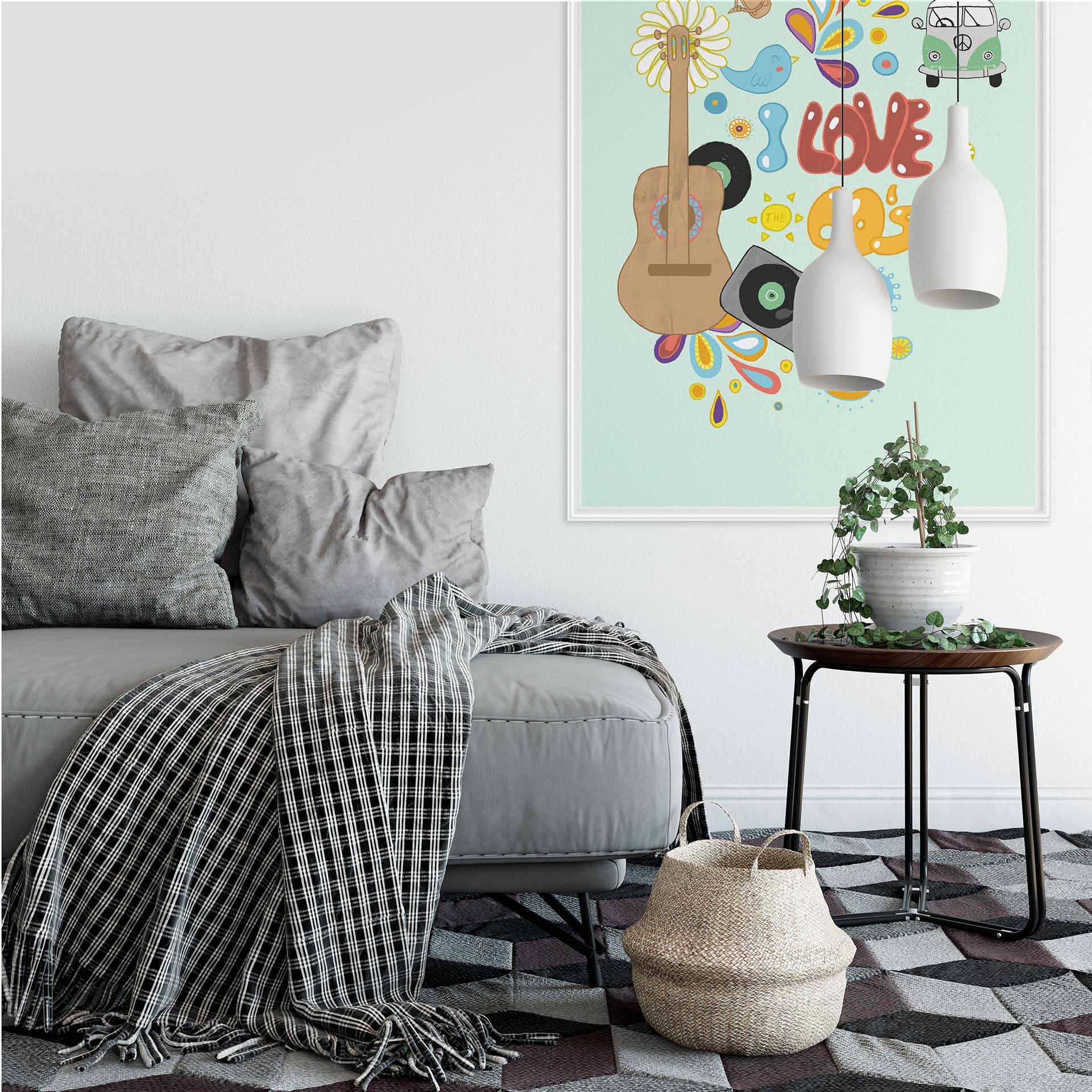 Wallprint - Loske - I love the 60s