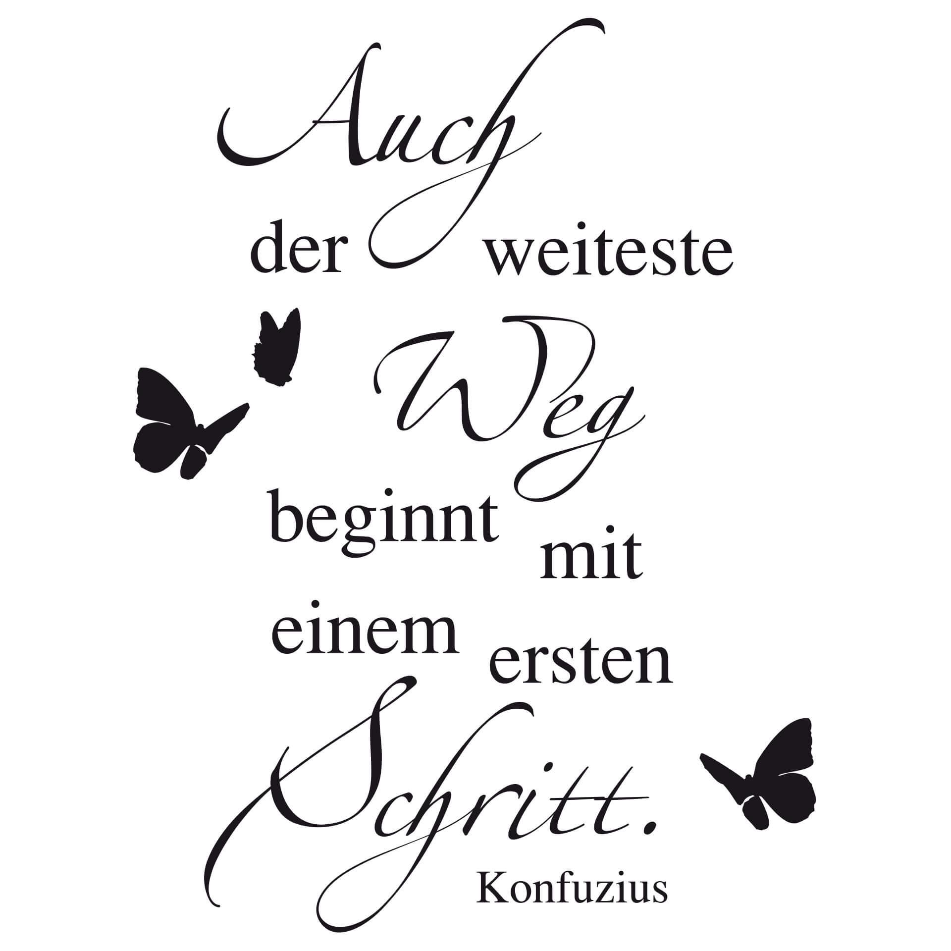 Wandtattoo Auch der weiteste Weg
