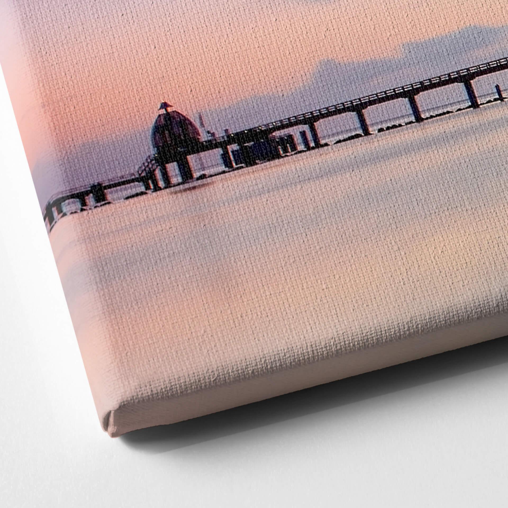 Leinwandbild Seebrücke Sellin - Panorama