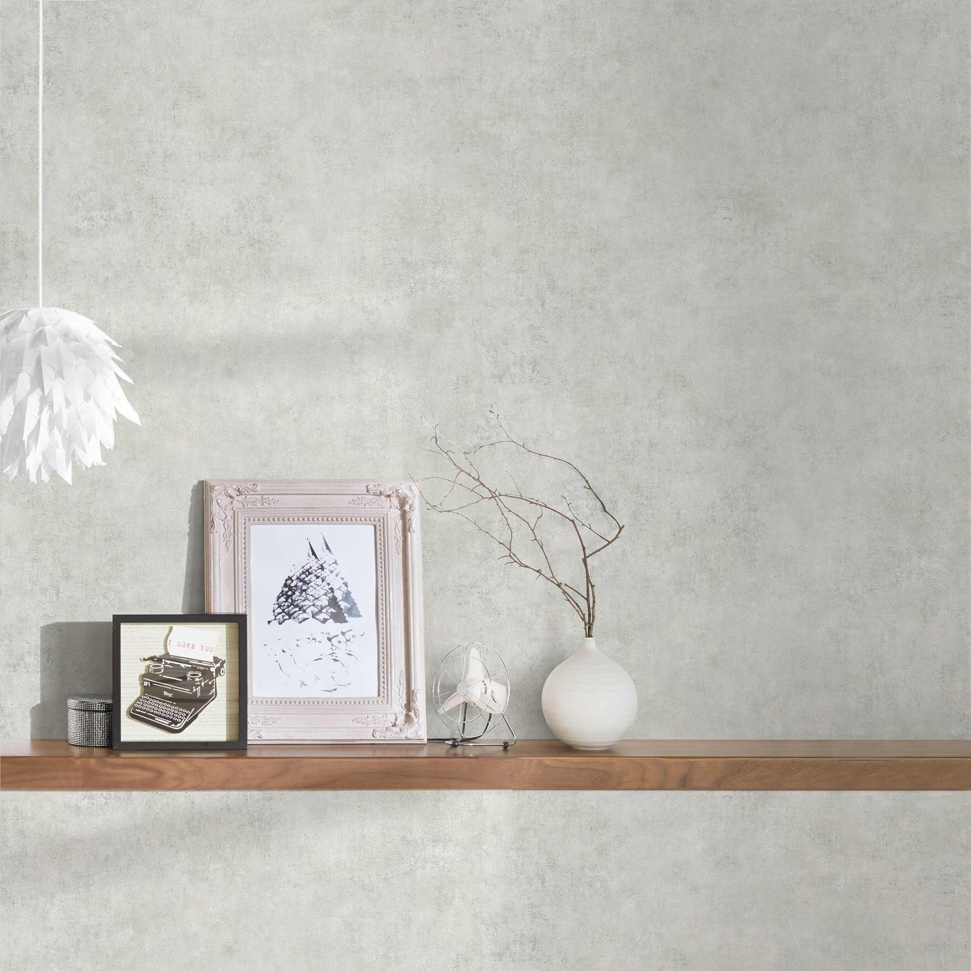 Selvklæbende tapet- og møbelfolie - betonlook - loft - grå - rulle 840x53 cm